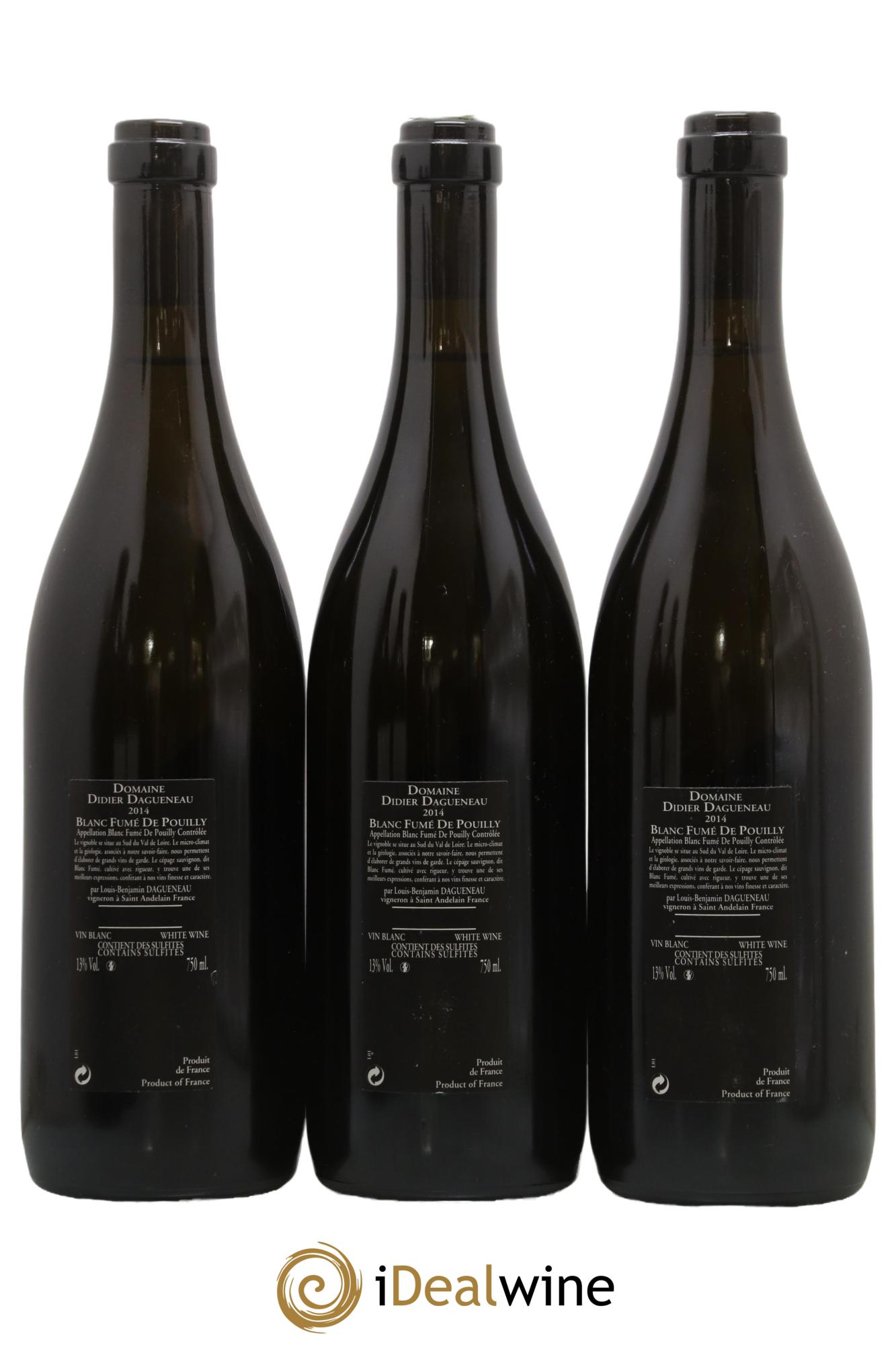 Vin de France (anciennement Pouilly-Fumé) Silex Dagueneau (Domaine Didier - Louis-Benjamin) 2014 - Posten von 3 Flaschen - 1