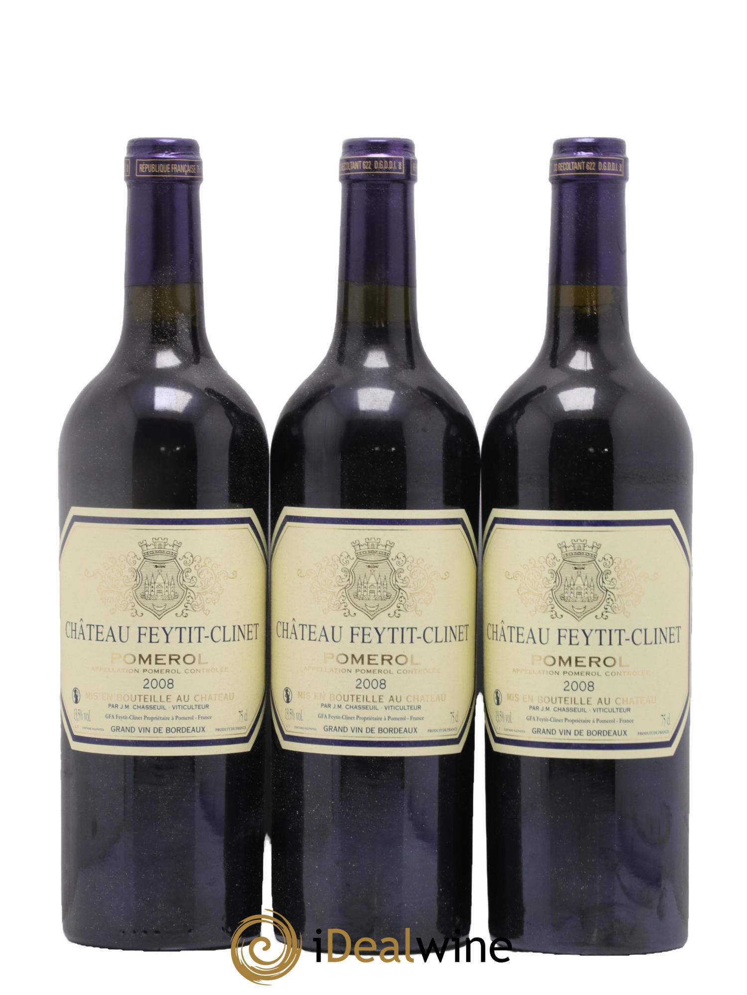 Château Feytit-Clinet 2008 - Lot de 3 bouteilles - 0