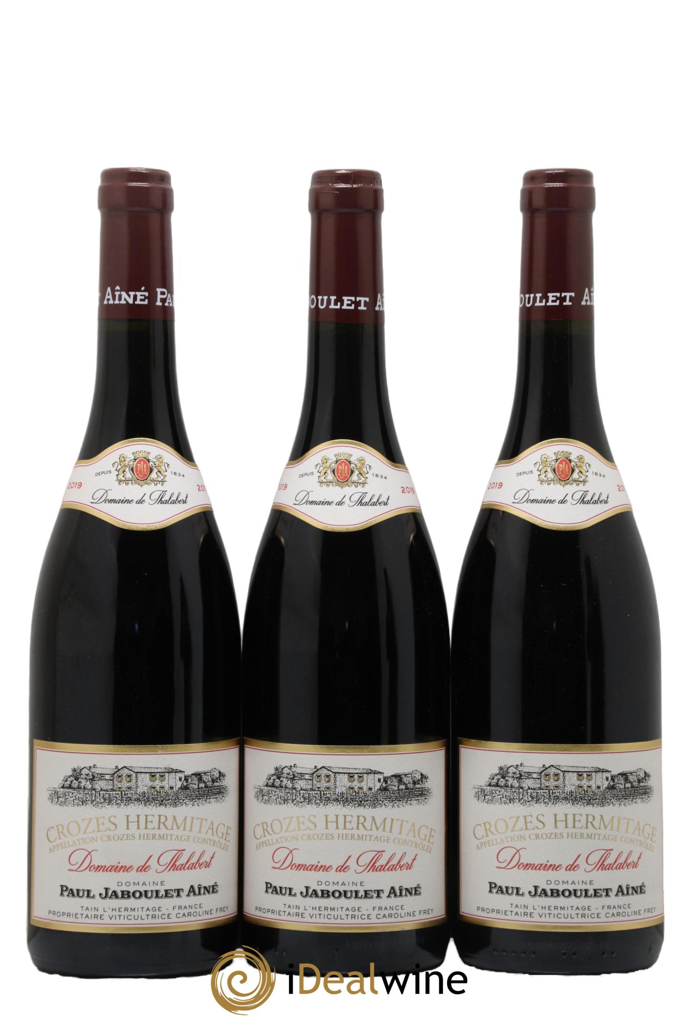 Crozes-Hermitage Domaine de Thalabert Paul Jaboulet Ainé 2019 - Lot de 3 bouteilles - 0