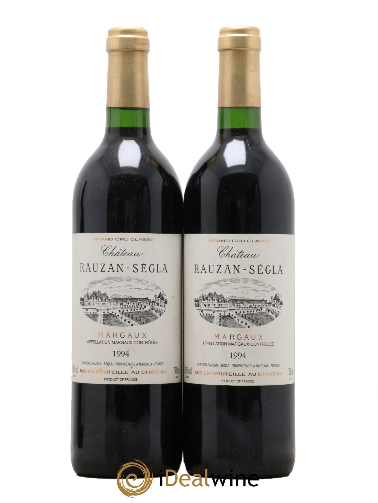 Château Rauzan Ségla Grand Cru Classé 1994 - Lot de 2 bouteilles - 0