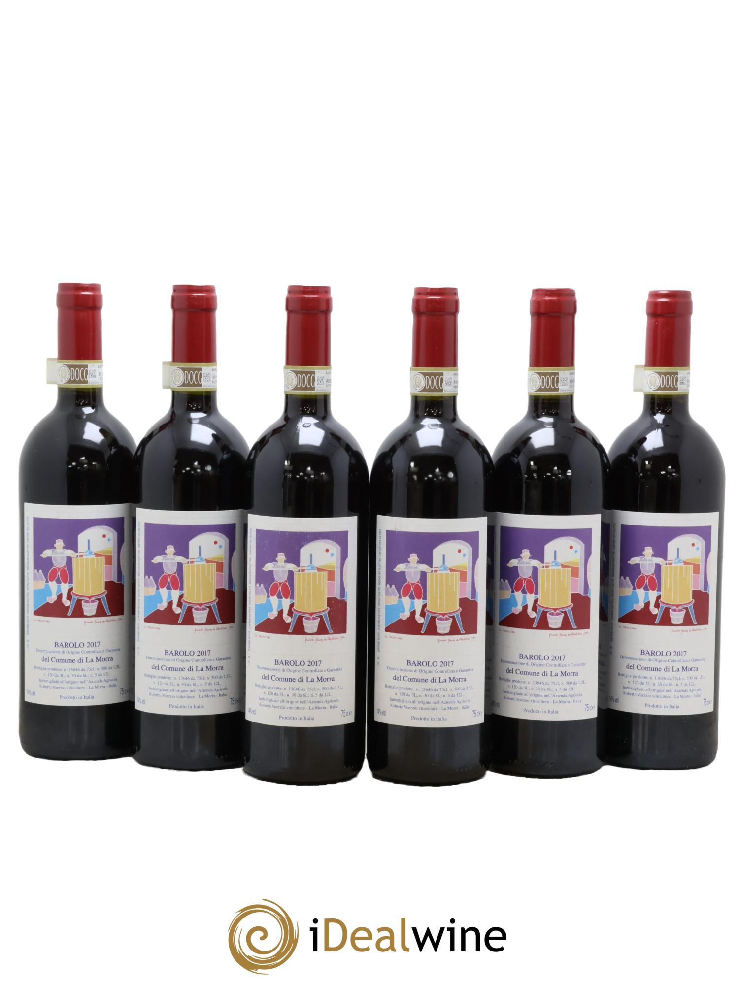 Barolo DOCG del Comune di la Morra Roberto Voerzio 2017 - Lot de 6 bouteilles - 0