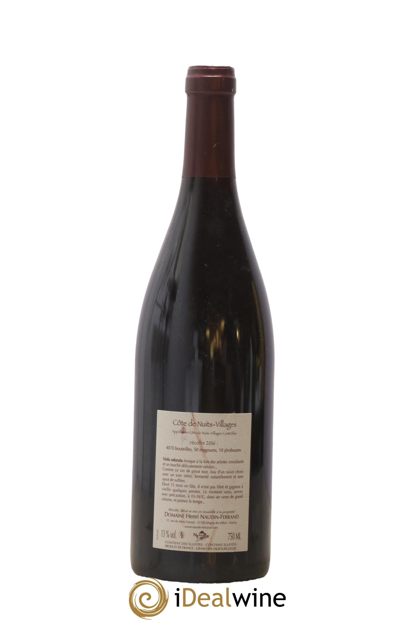 Côte de Nuits-Villages Viola Odorata Naudin-Ferrand (Domaine) 2016 - Lot of 1 bottle - 1