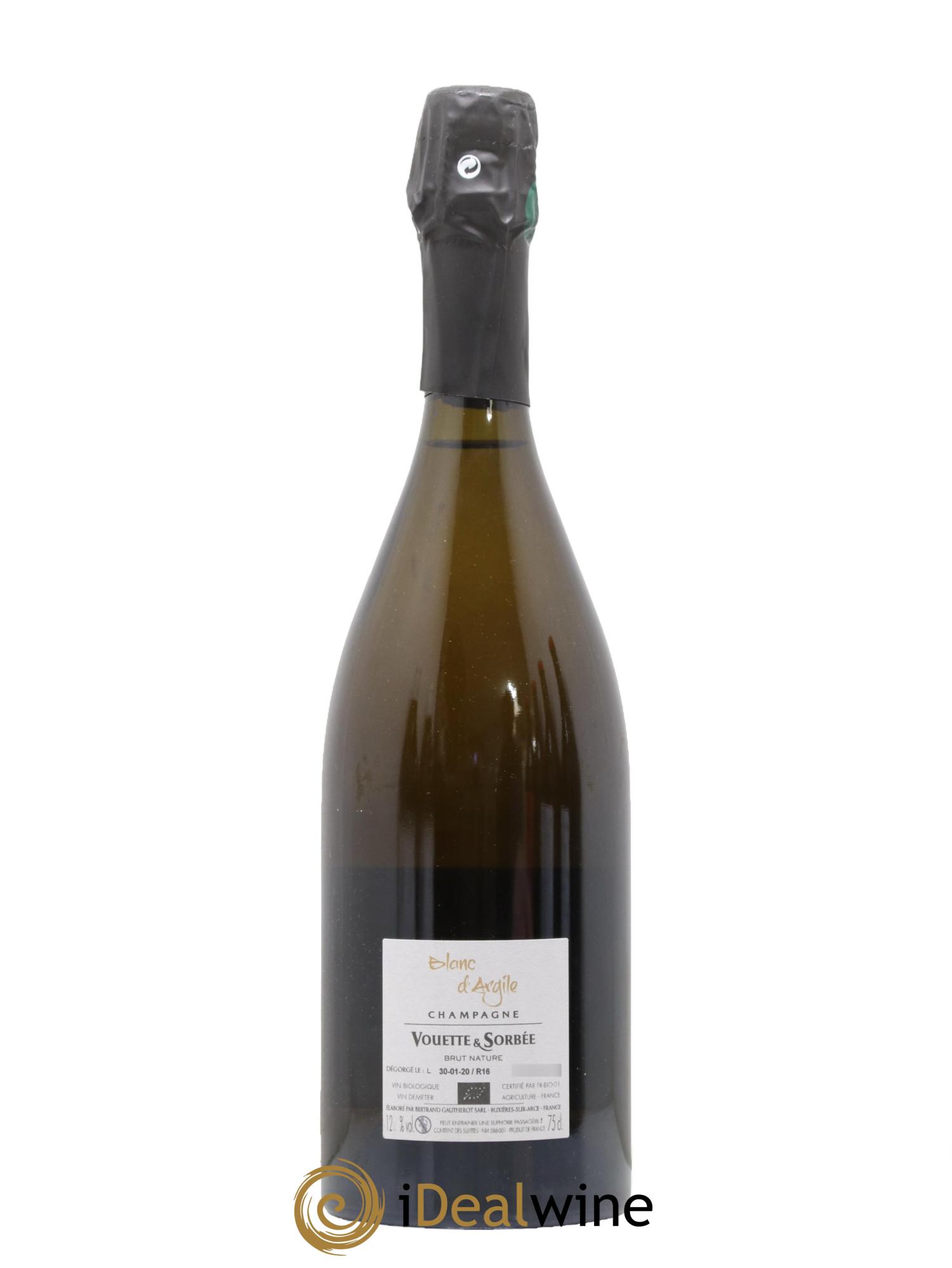 Blanc d'Argile Vouette et Sorbée 2016 - Lot de 1 bouteille - 1