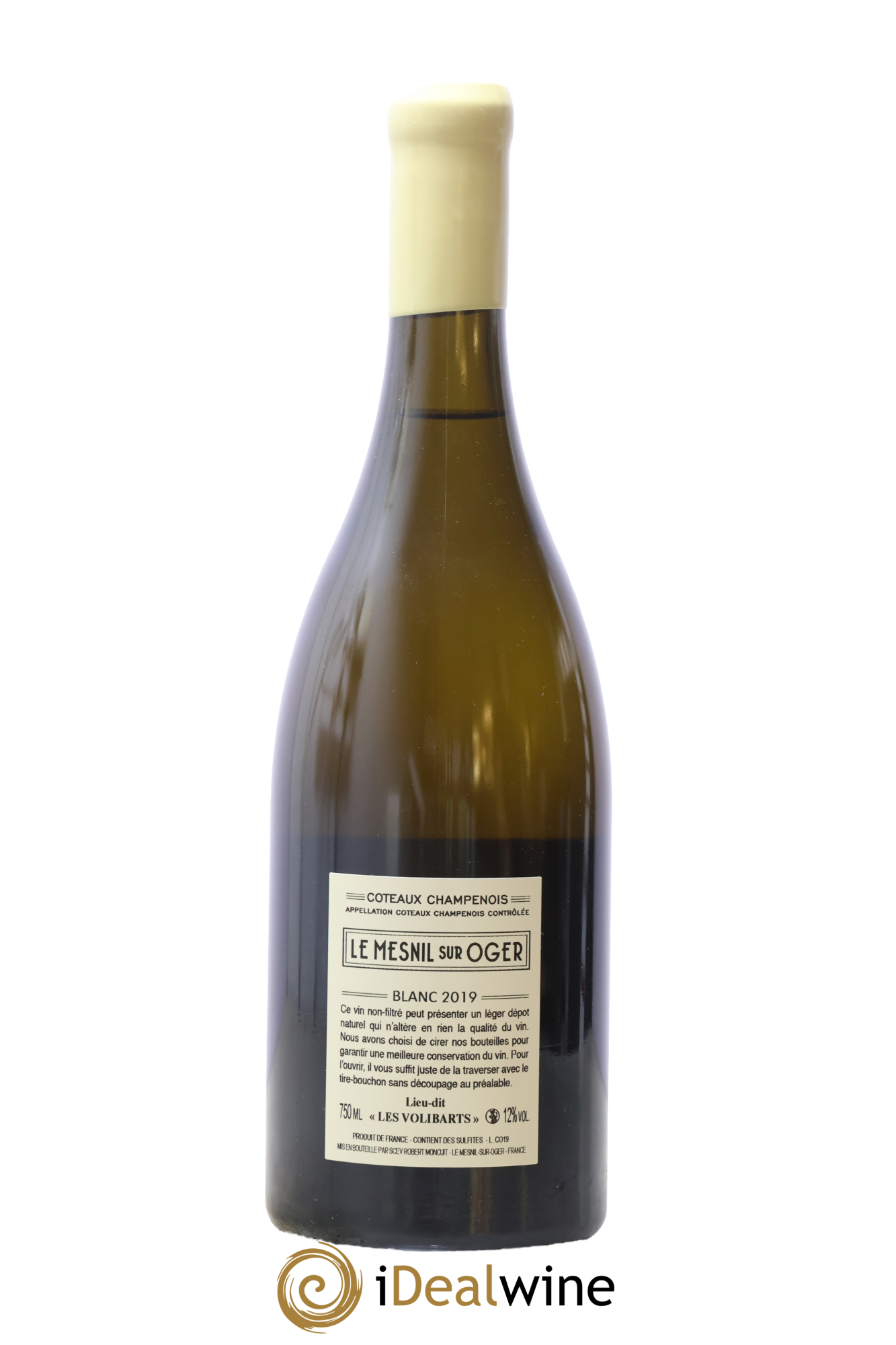 Coteaux Champenois Le Mesnil sur Oger Les Volibarts Robert Moncuit 2019 - Lot de 1 bouteille - 1