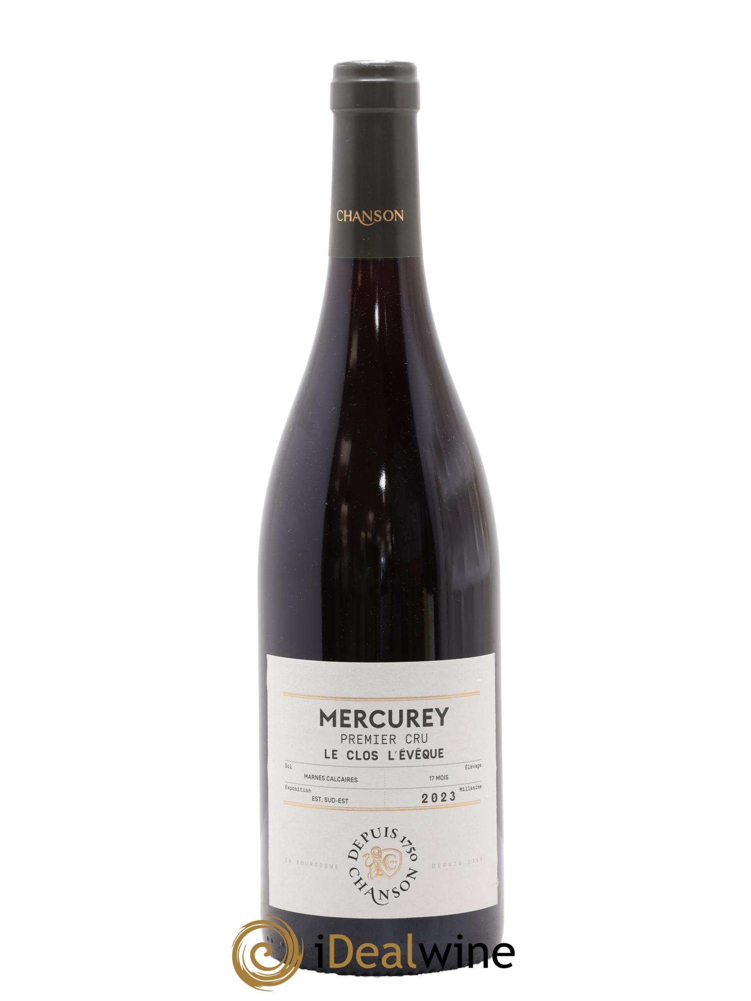 Mercurey 1er Cru Le Clos l'Évêque Chanson 2023 - Lot de 1 bouteille - 0