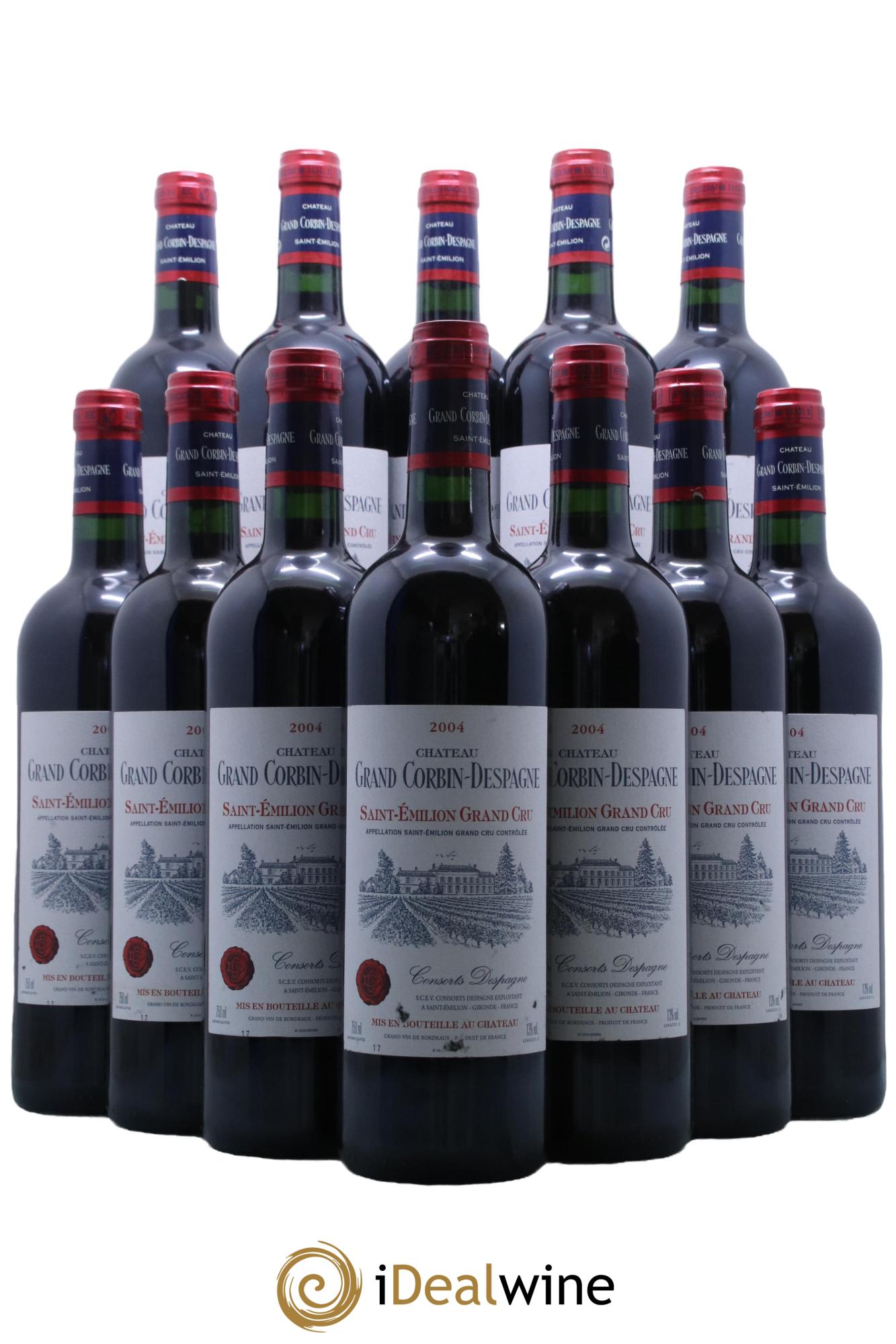 Château Grand Corbin Despagne Grand Cru Classé 2004 - Posten von 12 Flaschen - 0