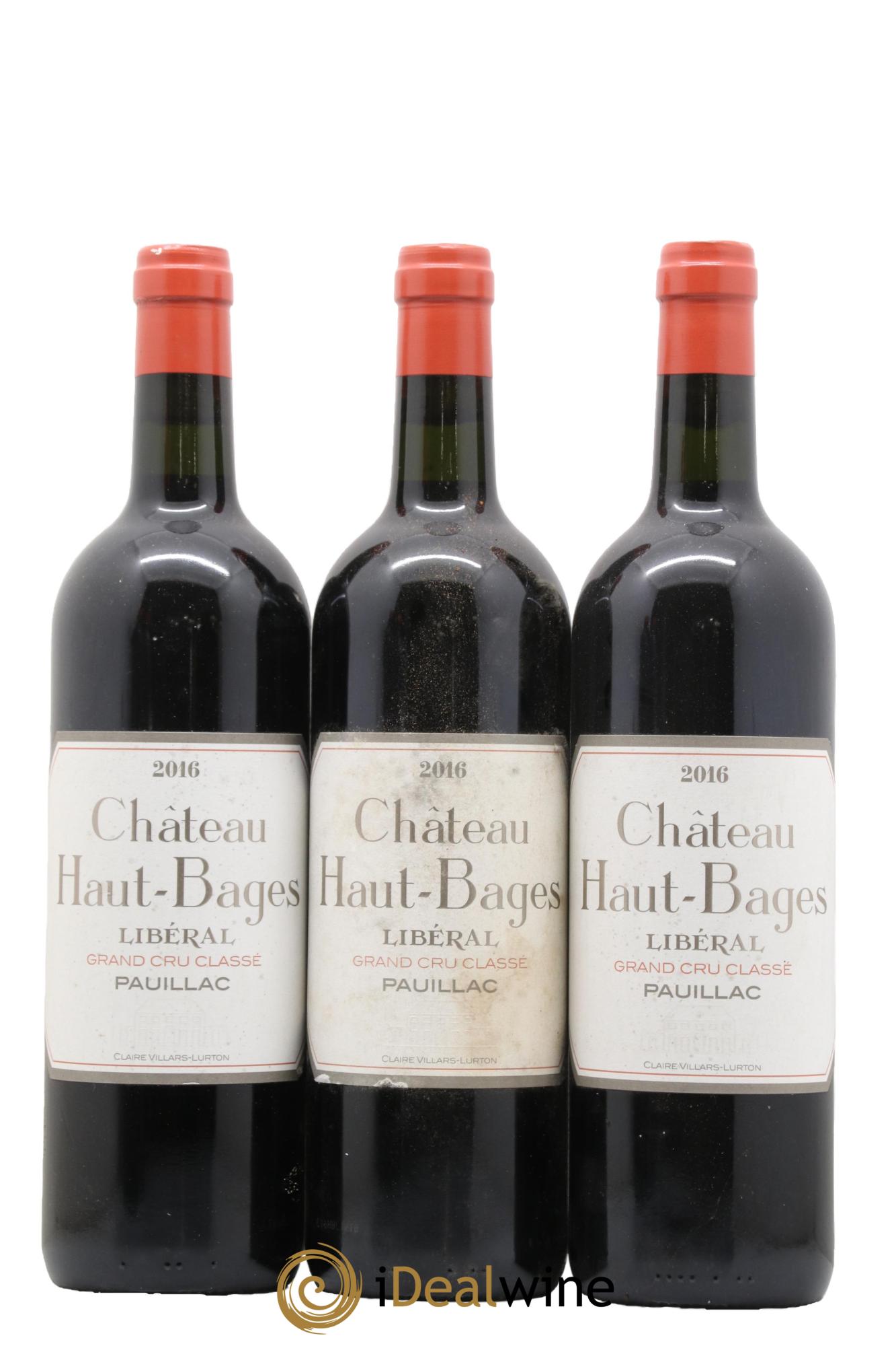 Château Haut Bages Libéral 5ème Grand Cru Classé 2016 - Lot de 3 bouteilles - 0