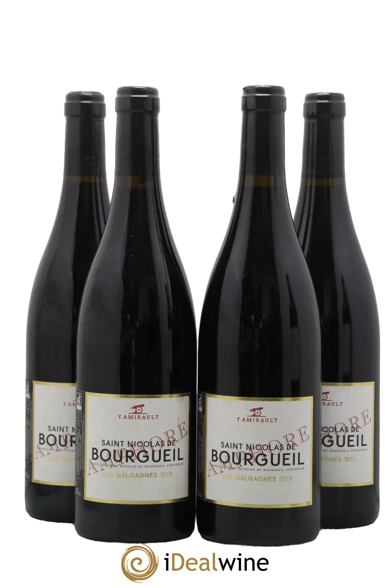 Saint-Nicolas de Bourgueil Les Malgagnes Amphore Amirault 2015 - Lot de 4 bouteilles - 0