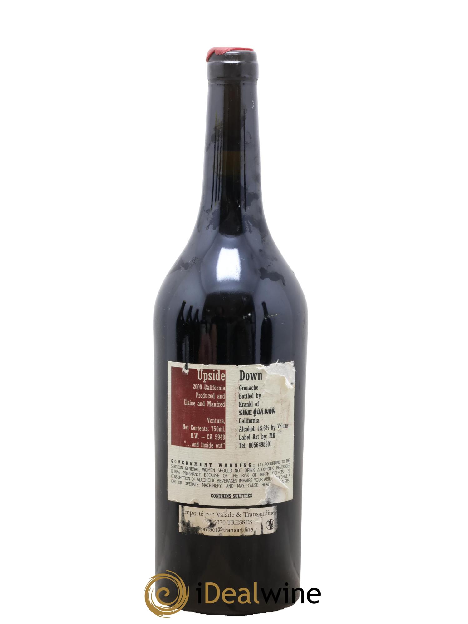 USA California Grenache Upside Down Krankl Sine Qua Non 2009 - Posten von 1 Flasche - 1