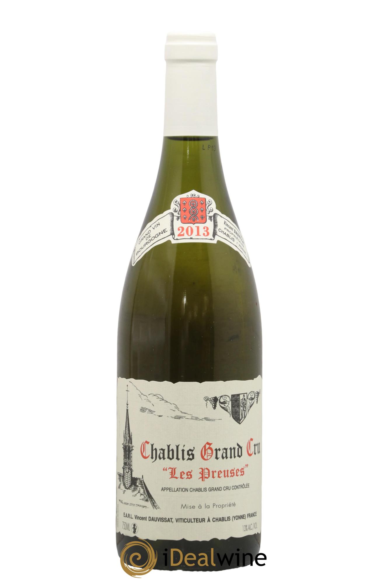 Chablis Grand Cru Les Preuses Vincent Dauvissat (Domaine) 2013 - Lot de 1 bouteille - 0