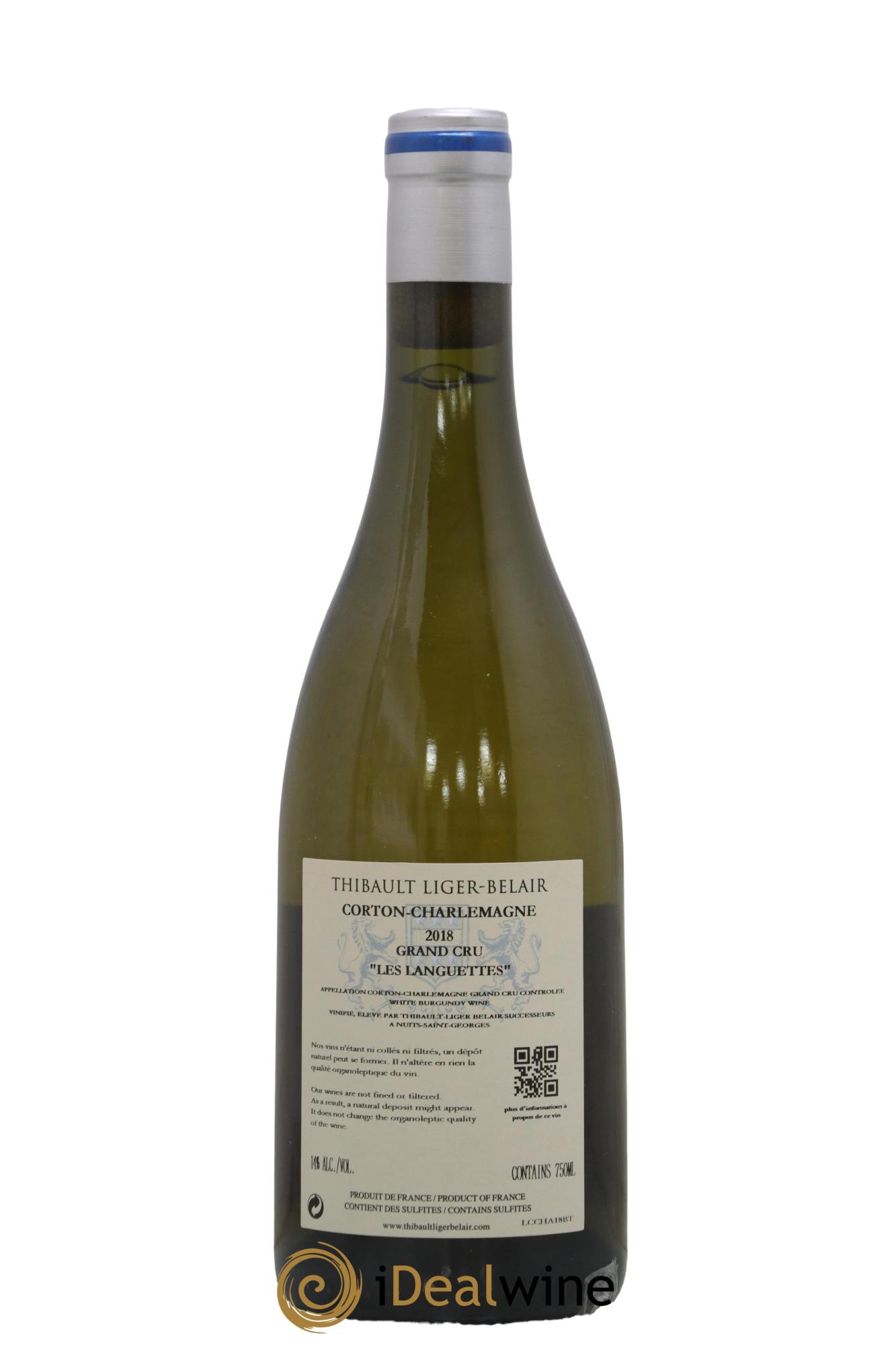 Corton Charlemagne Grand Cru Les Languettes Thibault Liger-Belair Successeurs 2018 - Posten von 1 Flasche - 1
