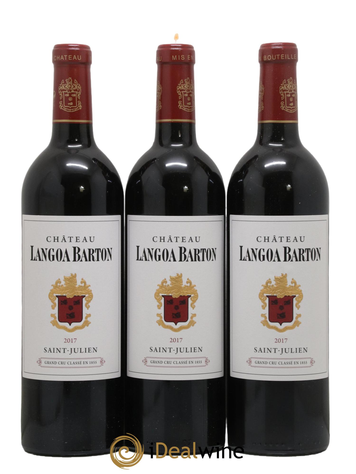 Château Langoa Barton 3ème Grand Cru Classé 2017 - Lot de 3 bouteilles - 0
