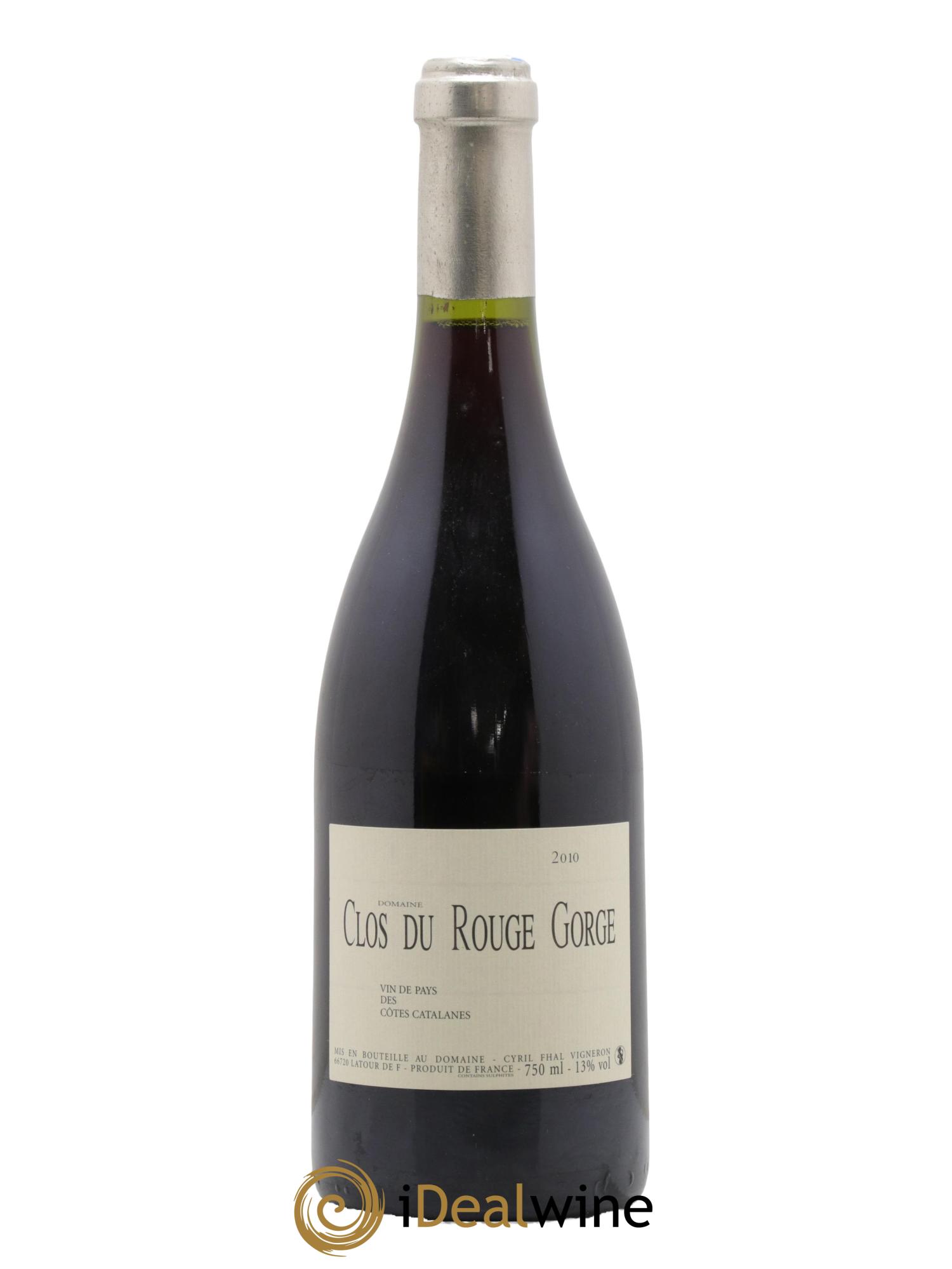 Côtes Catalanes Clos du Rouge Gorge Cyril Fhal 2010 - Lot de 1 bouteille - 0