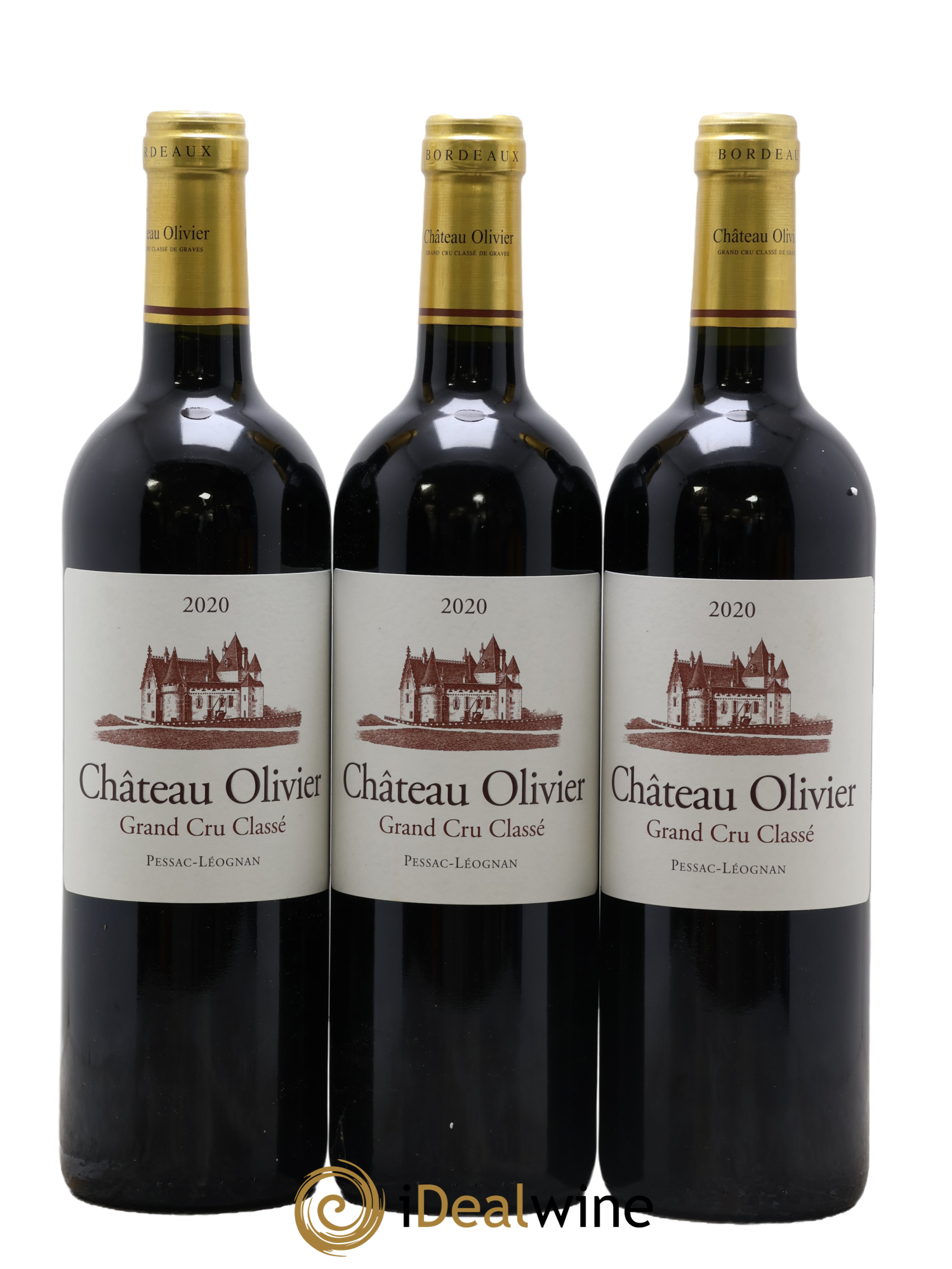 Château Olivier Cru Classé de Graves 2020 - Lot of 3 bottles - 0