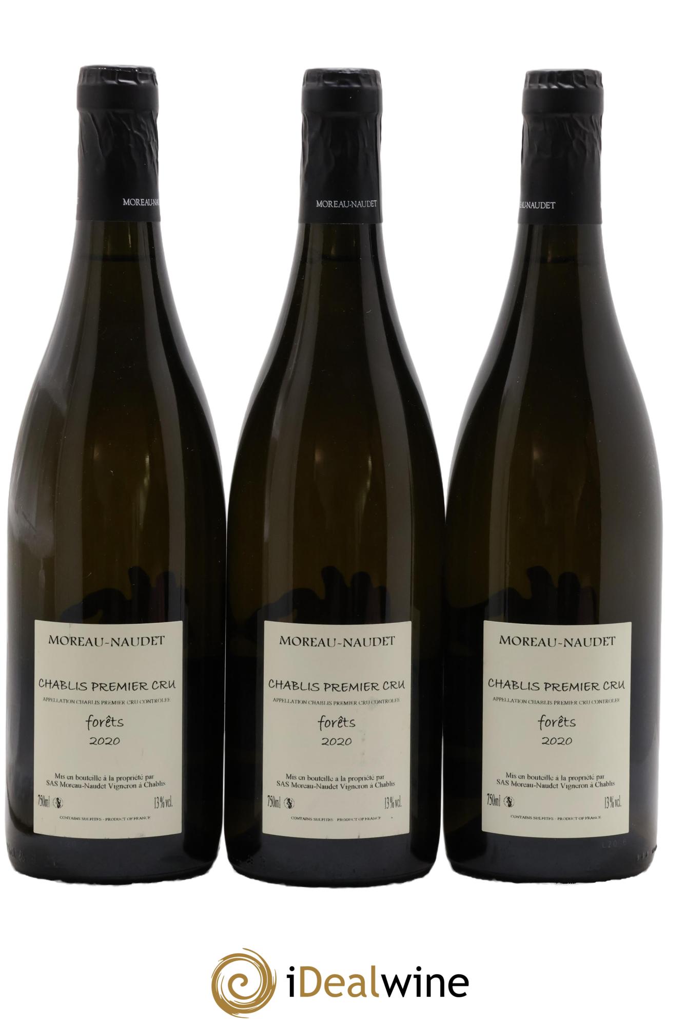 Chablis 1er Cru Forêts Moreau-Naudet 2020 - Lotto di 3 bottiglie - 1
