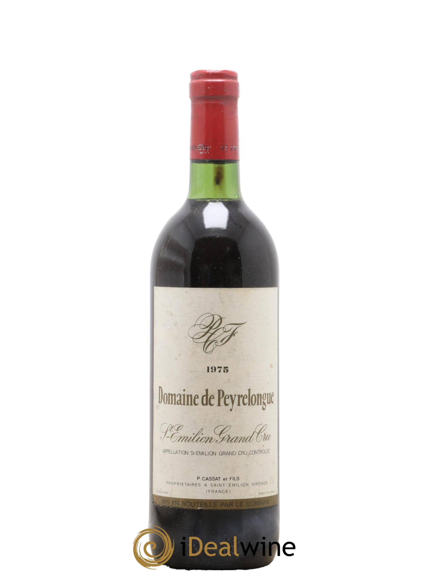 Saint-Émilion Grand Cru Domaine De Peyrelongue 1975 - Lot de 1 bouteille - 0