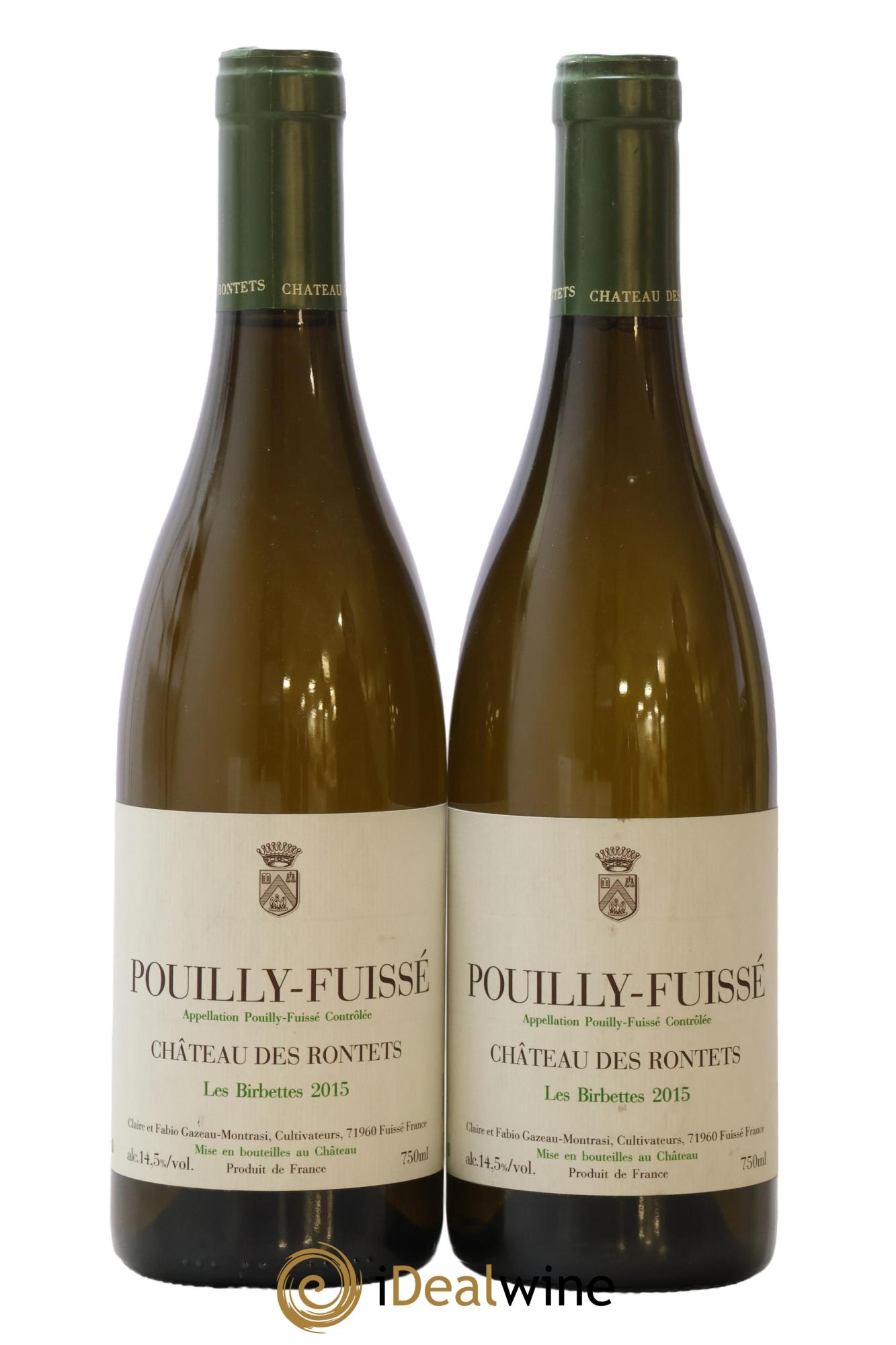 Pouilly-Fuissé Les Birbettes Château des Rontets 2015 - Lot of 2 bottles - 0