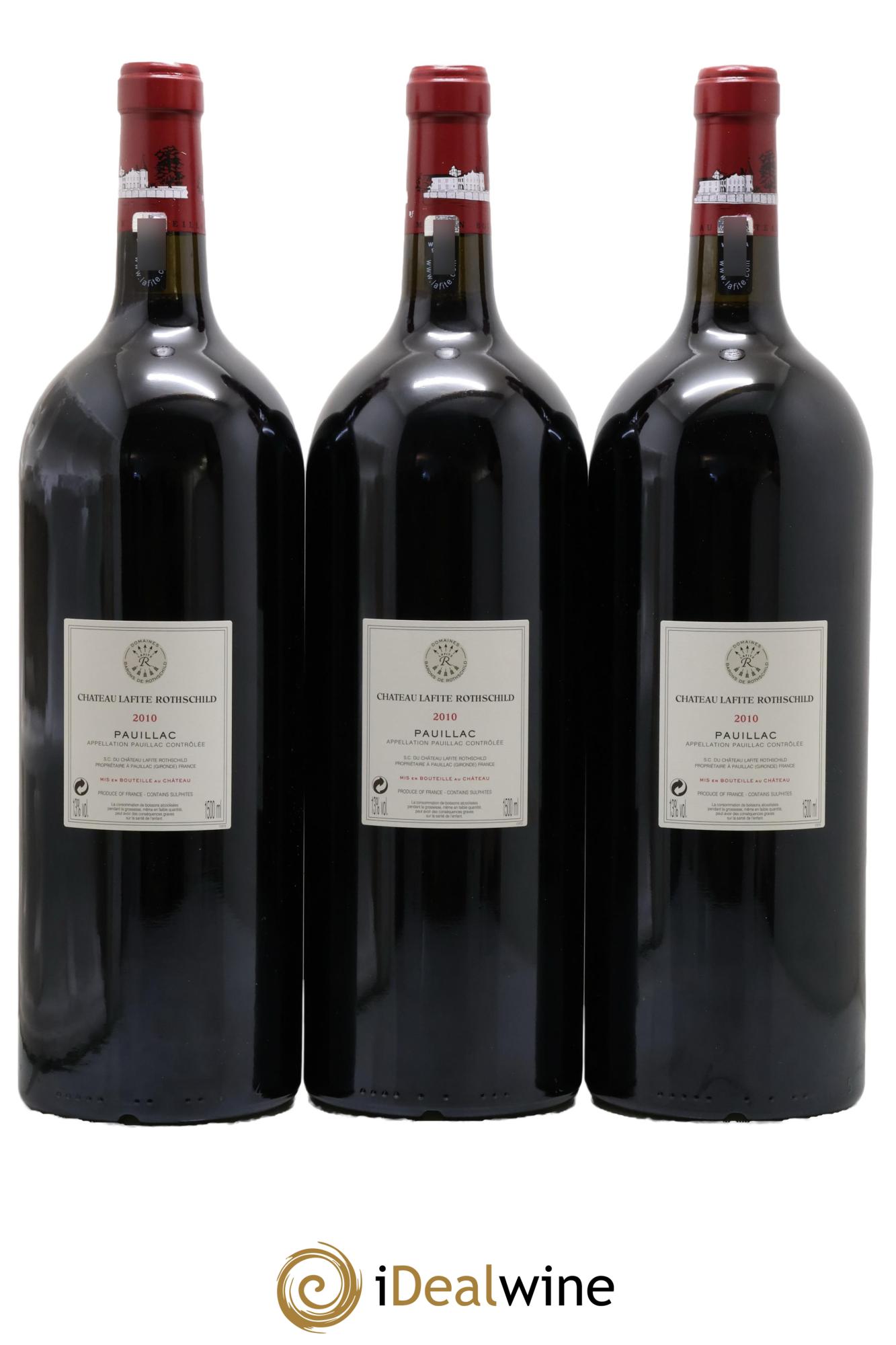 Château Lafite Rothschild 1er Grand Cru Classé 2010 - Posten von 3 Magnum - 1