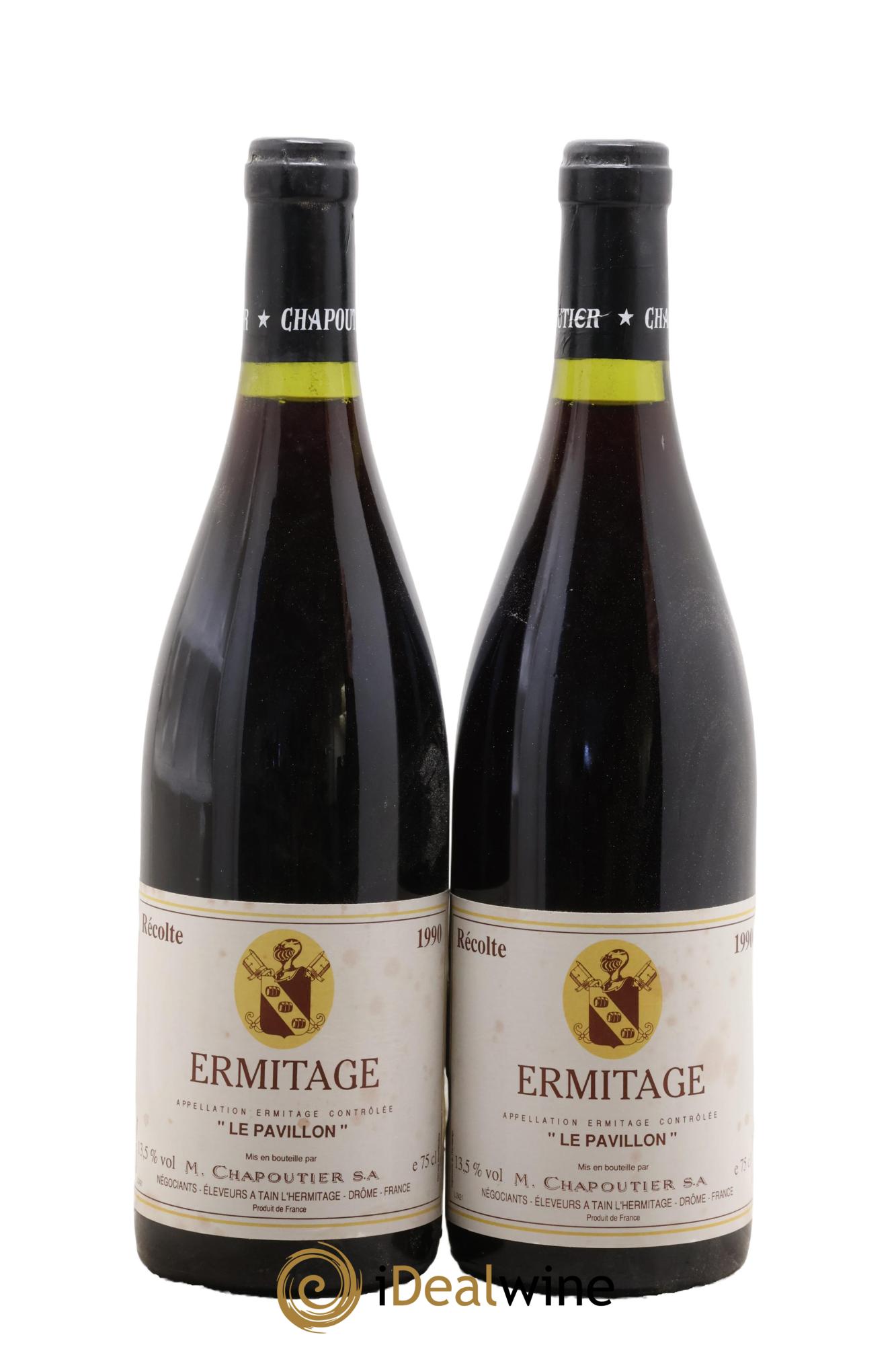 Hermitage Ermitage Le Pavillon Chapoutier 1990 - Lot de 2 bouteilles - 0