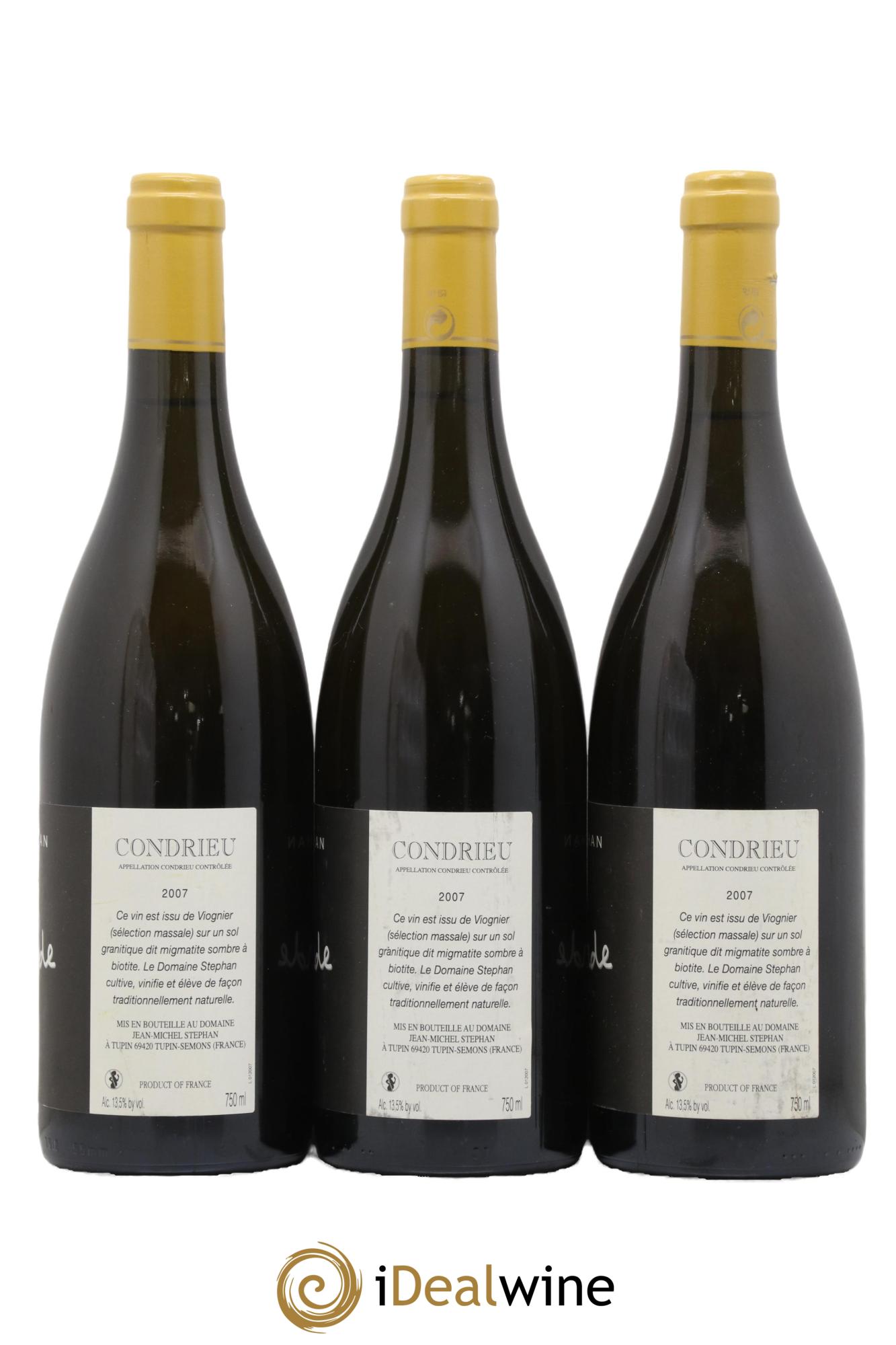 Condrieu La Roncharde Domaine Jean-Michel Stephan 2007 - Lotto di 3 bottiglie - 1