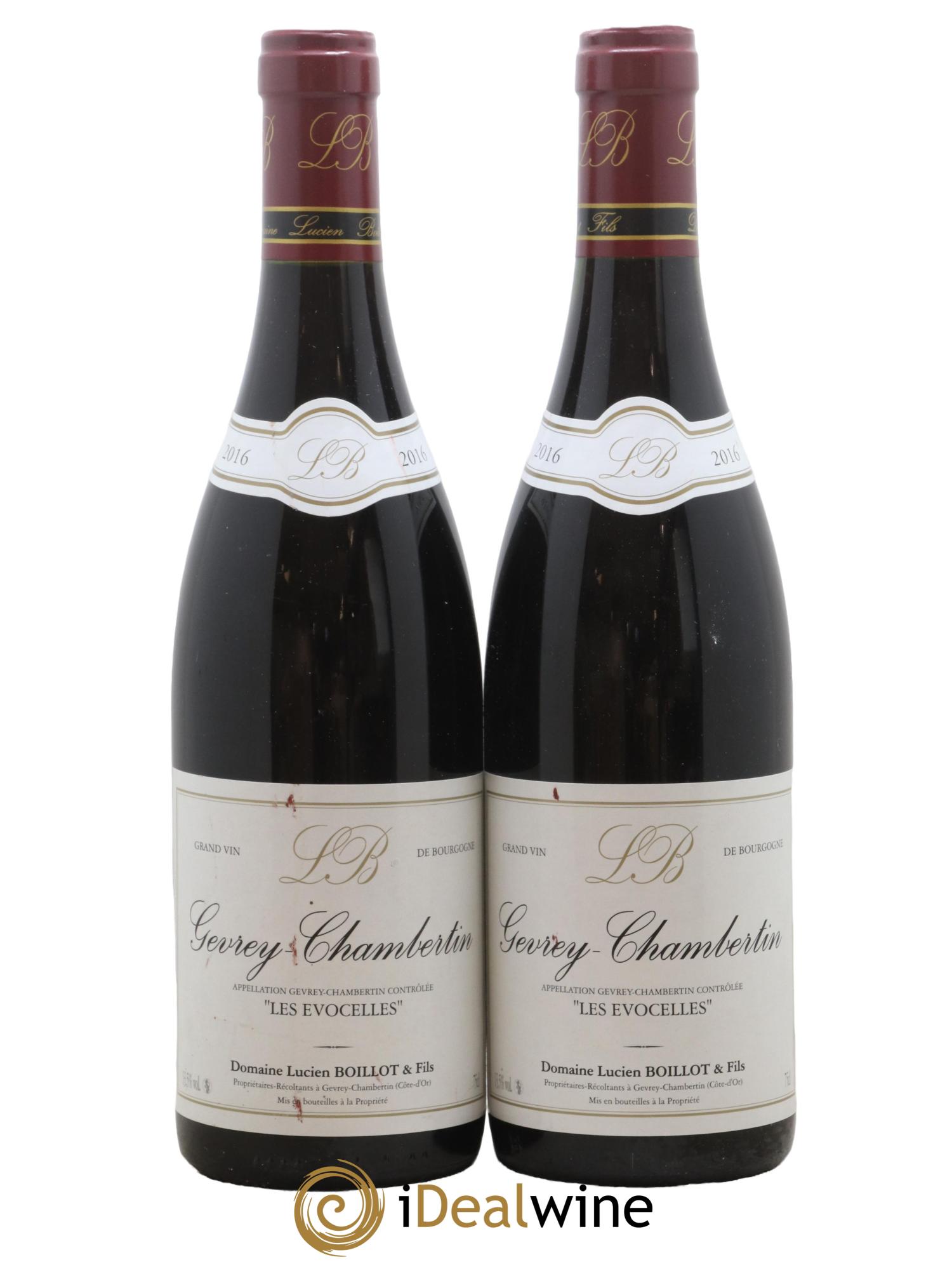 Gevrey-Chambertin Les Evocelles Lucien Boillot & Fils (Domaine) 2016 - Lot de 2 bouteilles - 0