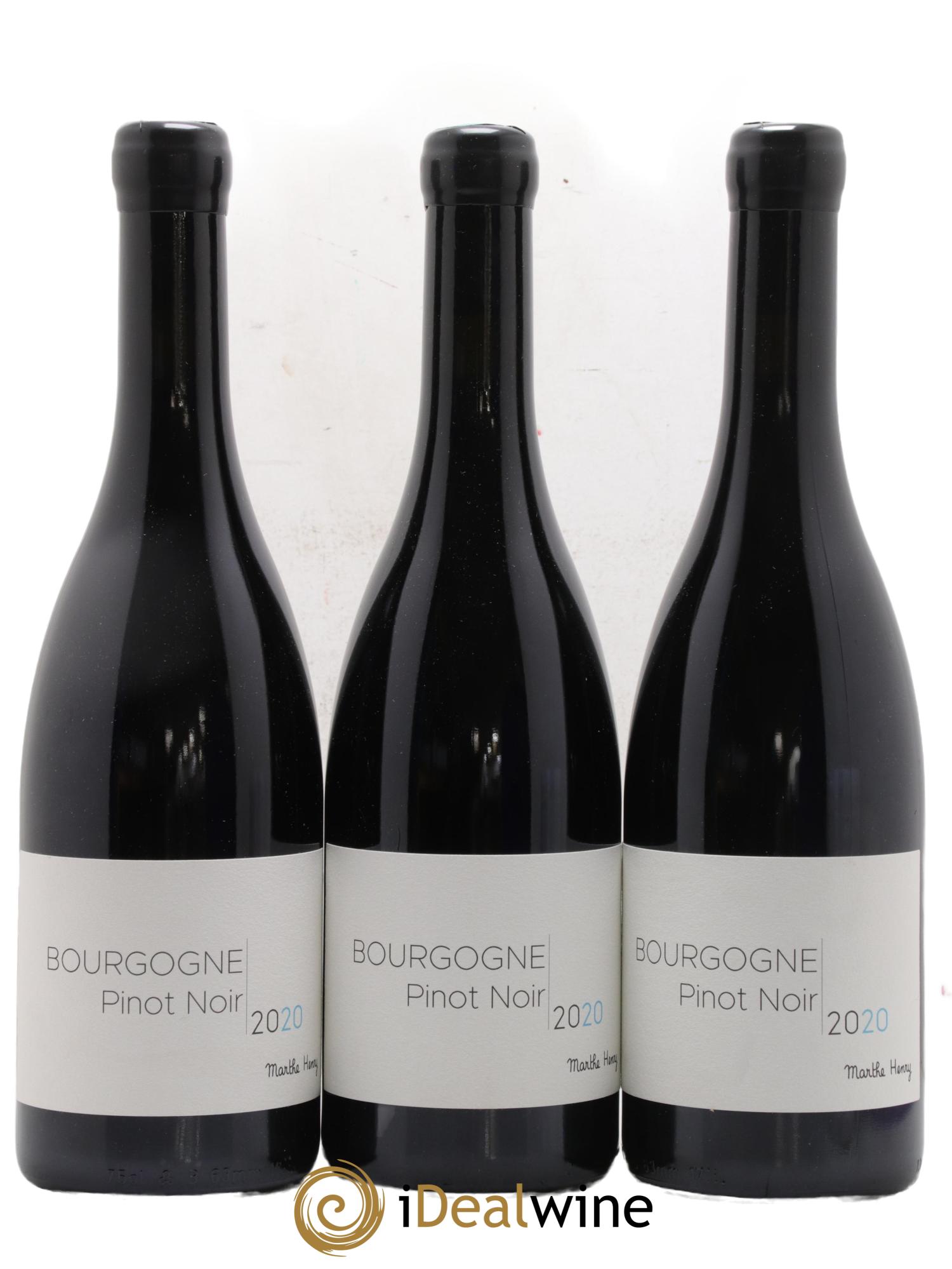 Bourgogne Pinot Noir Boillot Marthe Henry 2020 - Lot de 3 bouteilles - 0