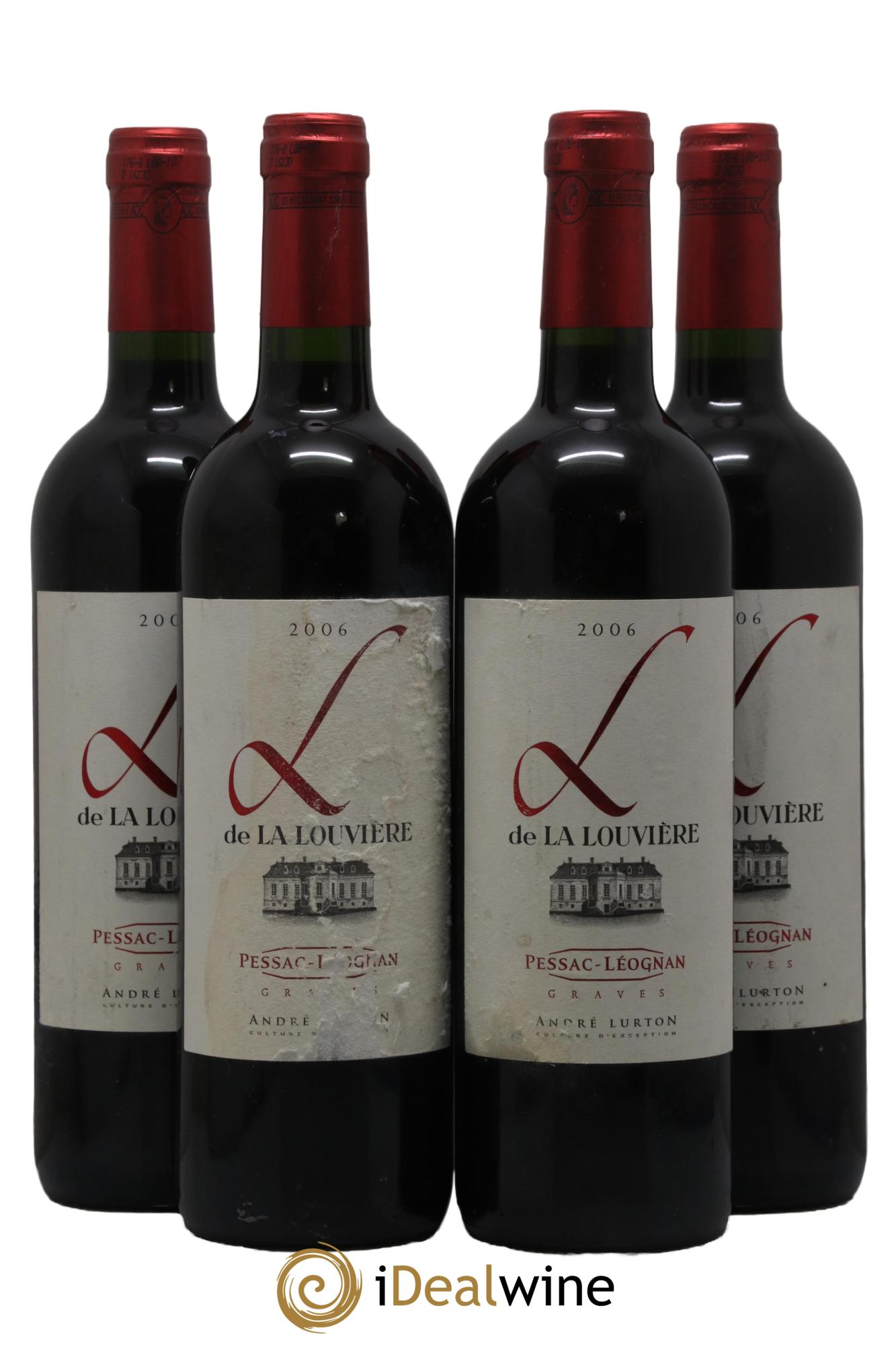 Pessac-Léognan L De La Louviere 2006 - Lot of 4 bottles - 0
