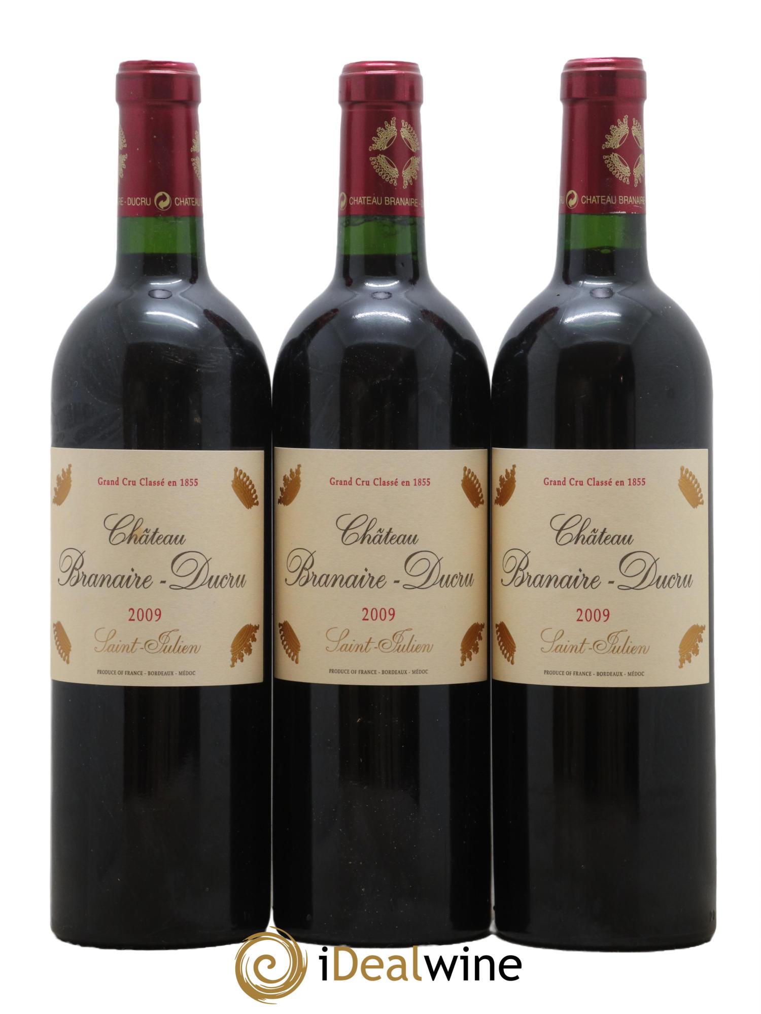 Château Branaire Ducru 4ème Grand Cru Classé 2009 - Lot de 3 bouteilles - 0