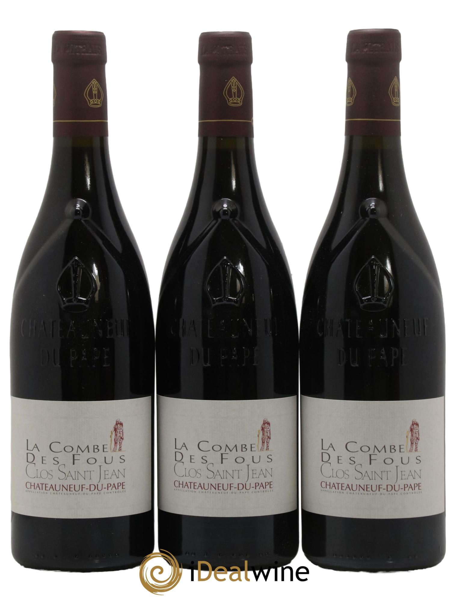 Châteauneuf-du-Pape Clos Saint-Jean La Combe des Fous Pascal et Vincent Maurel 2015 - Lot de 3 bouteilles - 0