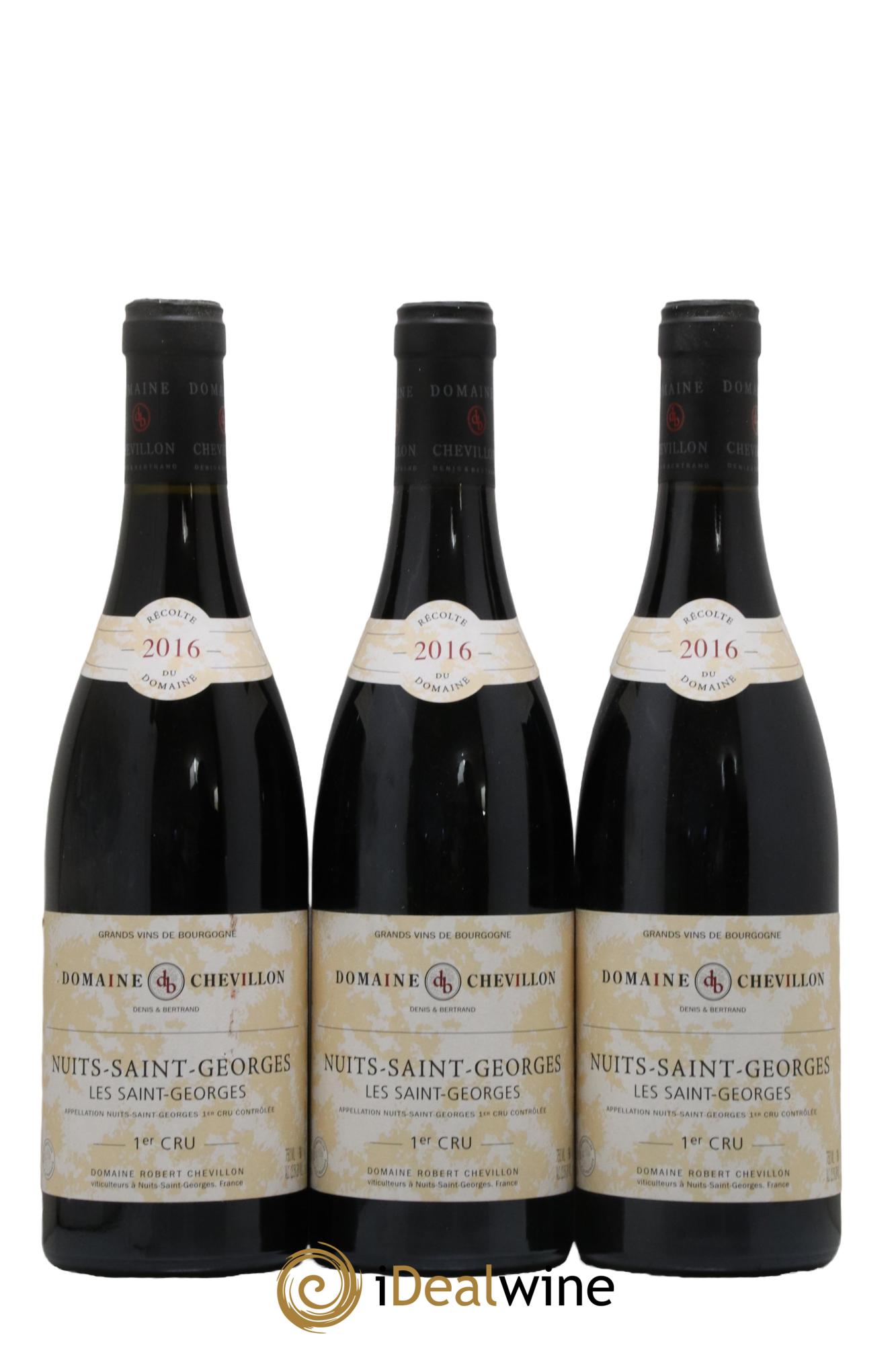 Nuits-Saint-Georges 1er Cru Les Saint Georges Robert Chevillon 2016 - Lot of 3 bottles - 0