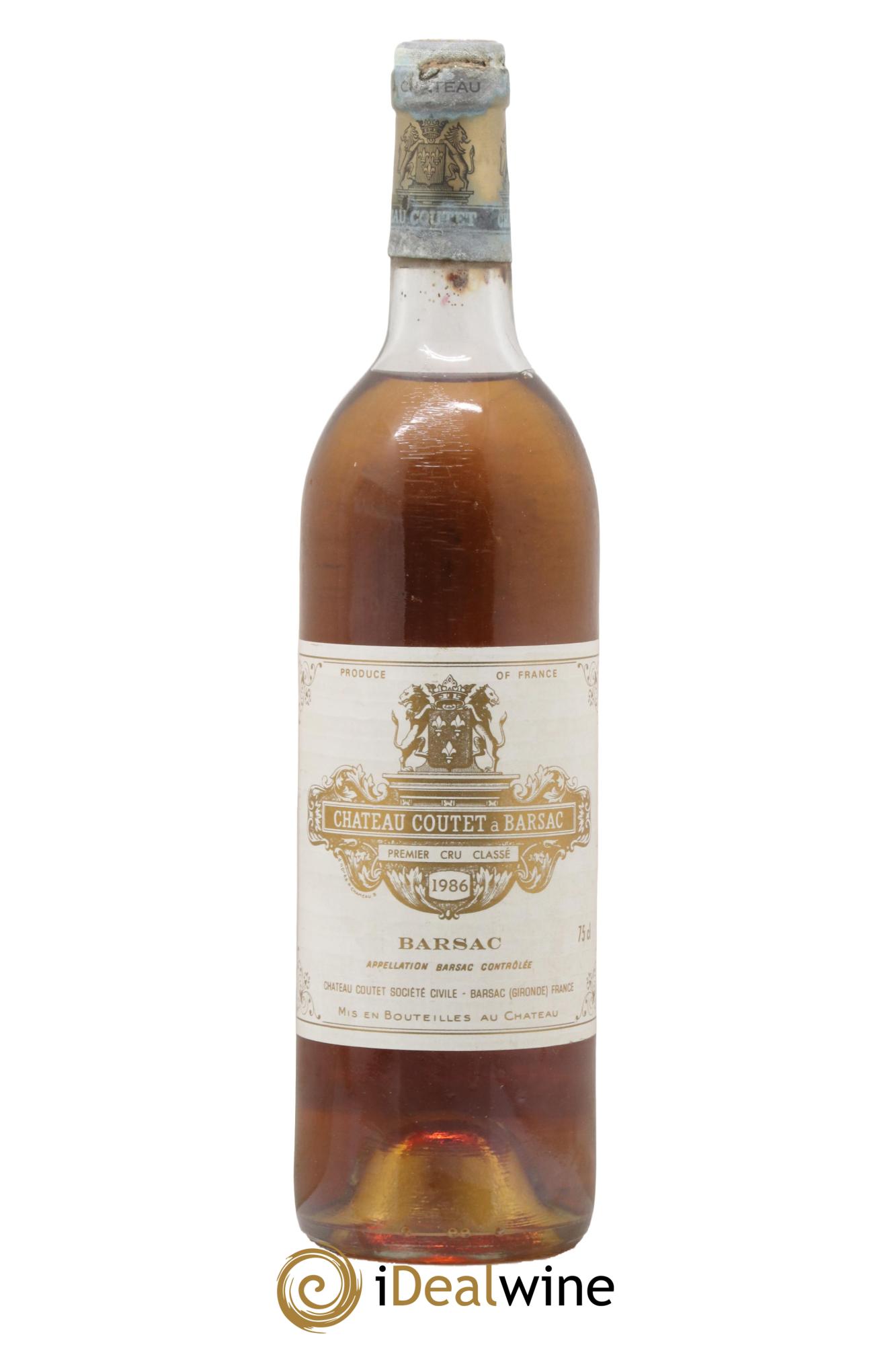 Château Coutet 1er Grand Cru Classé 1986 - Lot of 1 bottle - 0