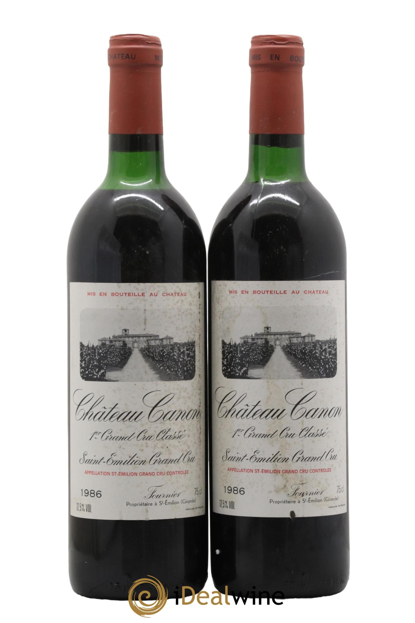 Château Canon 1er Grand Cru Classé B 1986 - Lotto di 2 bottiglie - 0