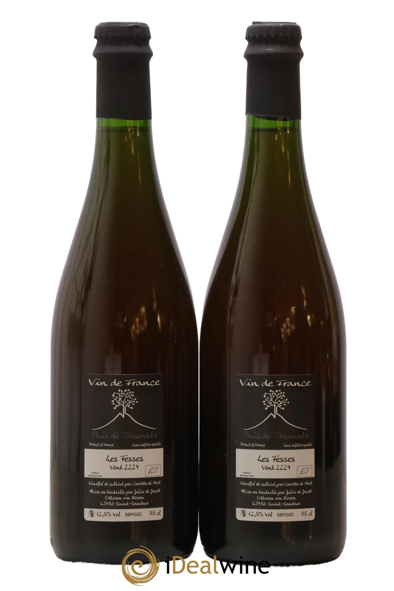 Vin de France Les Fesses Vignoble de l'Arbre Blanc 2022 - Lot de 2 bouteilles - 1