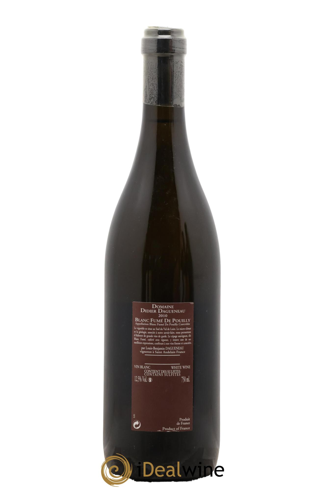 Vin de France (anciennement Pouilly-Fumé) Pur Sang Dagueneau (Domaine Didier - Louis-Benjamin) 2010 - Lot de 1 bouteille - 1