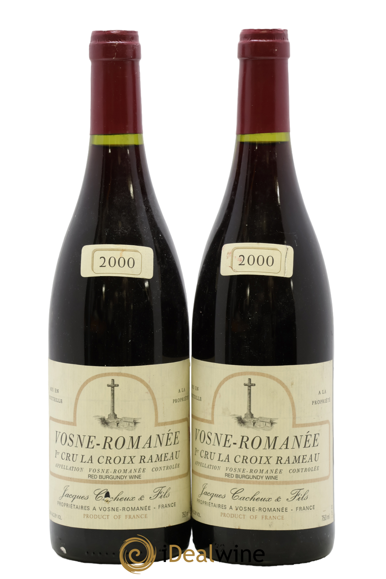 Vosne-Romanée 1er Cru La Croix Rameau Jacques Cacheux & Fils 2000 - Posten von 2 Flaschen - 0