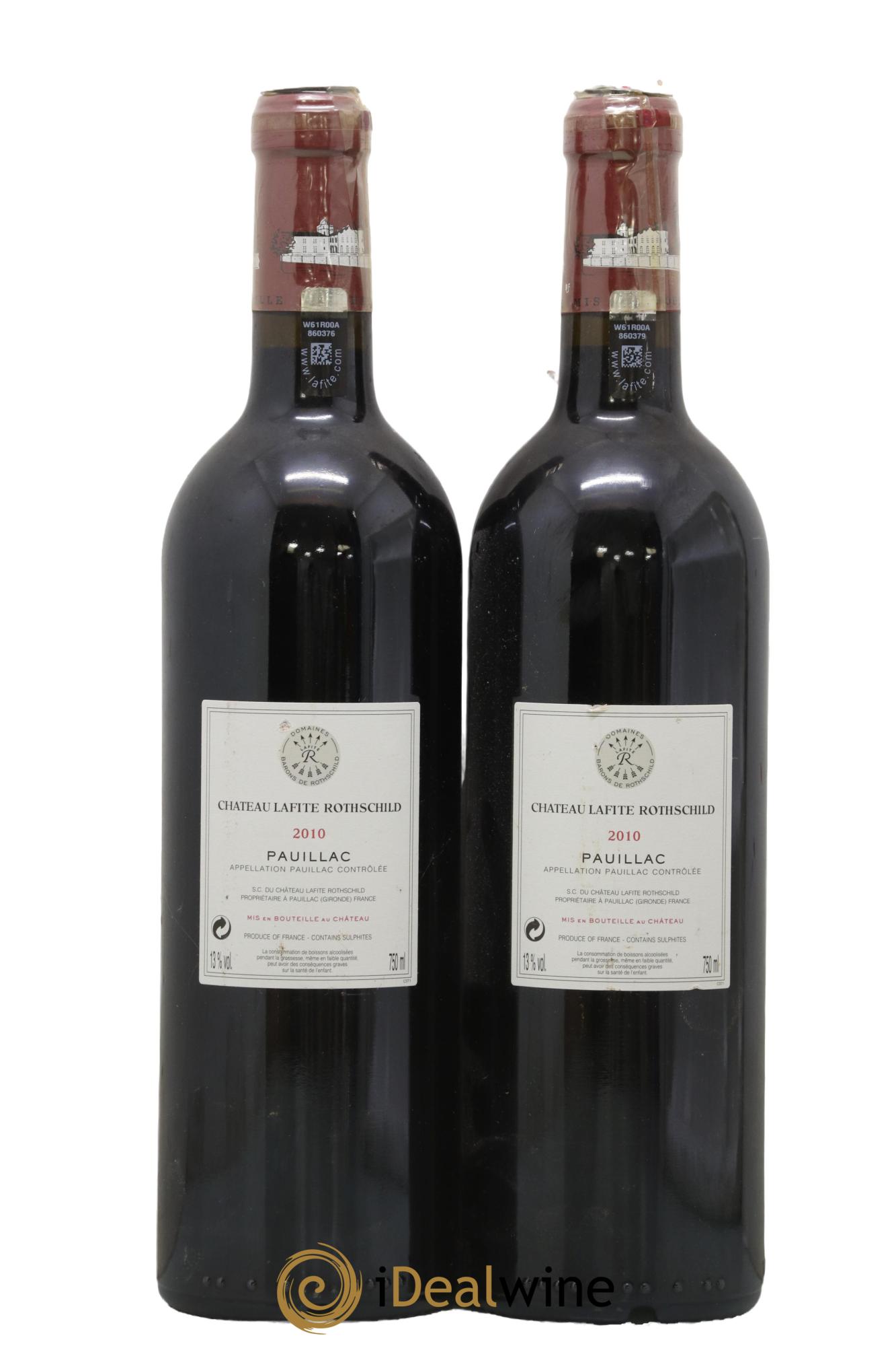 Château Lafite Rothschild 1er Grand Cru Classé 2010 - Lot de 2 bouteilles - 1