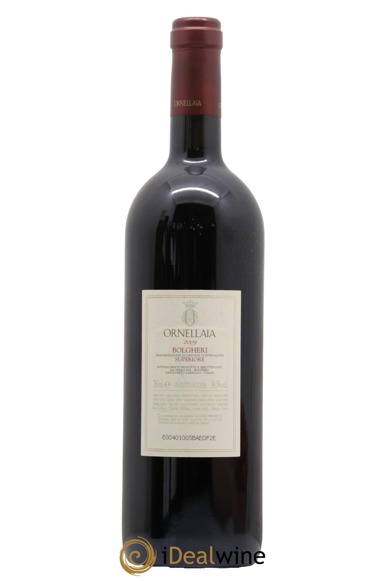 Bolgheri DOC Superiore Ornellaia Tenuta Dell'Ornellaia - Frescobaldi 2009 - Lot de 1 bouteille - 1