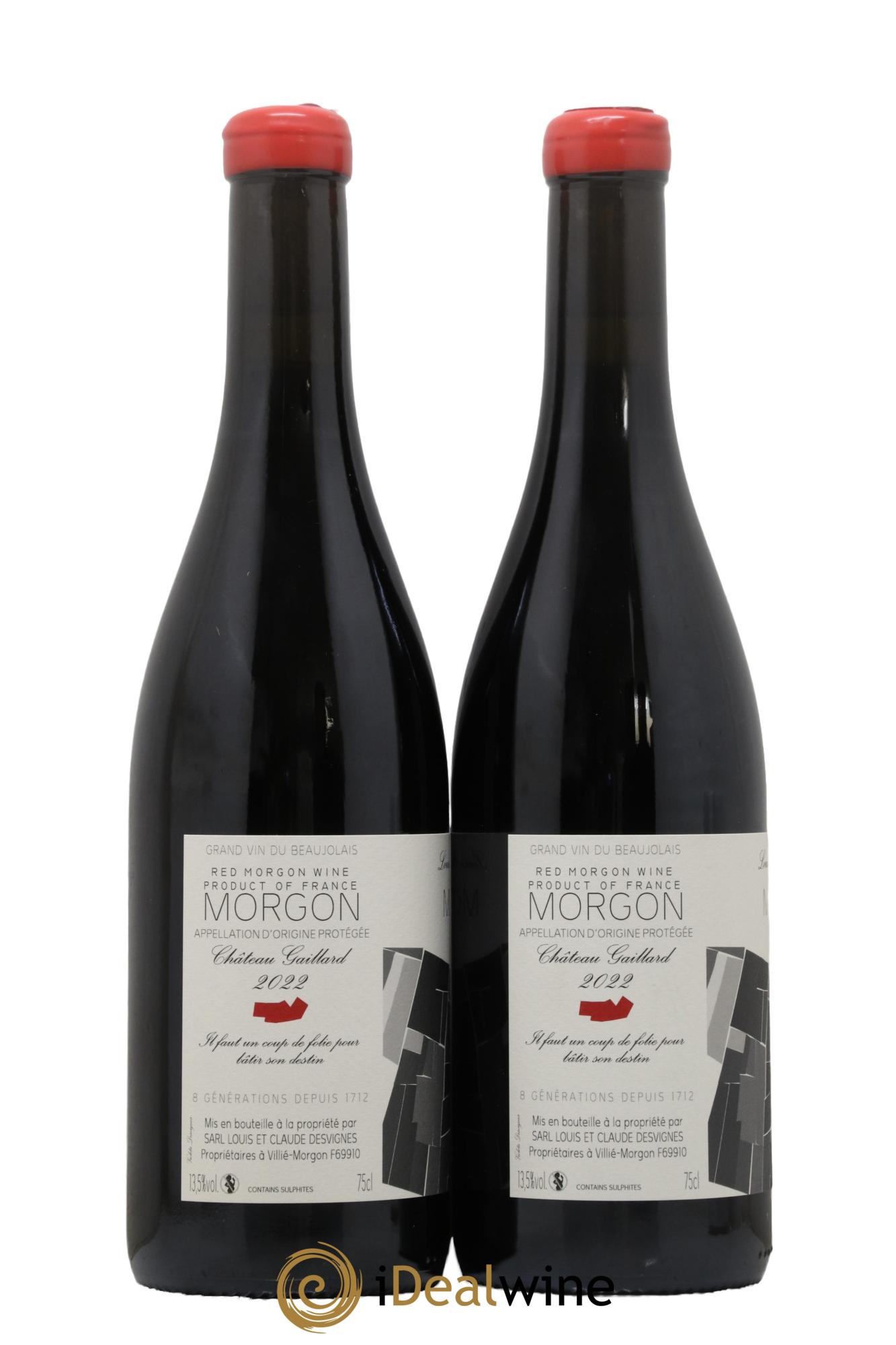 Morgon Château Gaillard Louis-Claude Desvignes 2022 - Lot de 2 bouteilles - 1