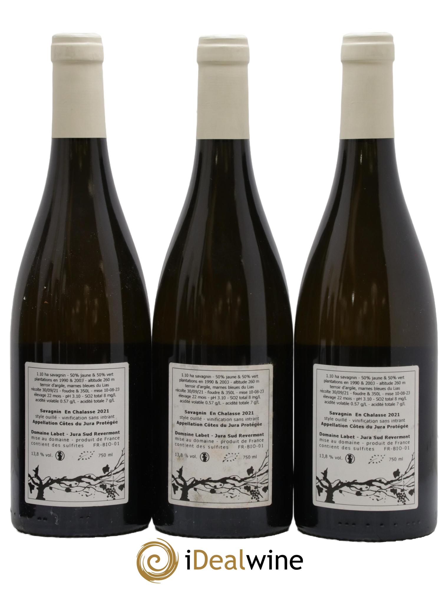 Côtes du Jura Fleur de Savagnin En Chalasse Romain - Julien - Charline Labet 2021 - Lot de 3 bouteilles - 1