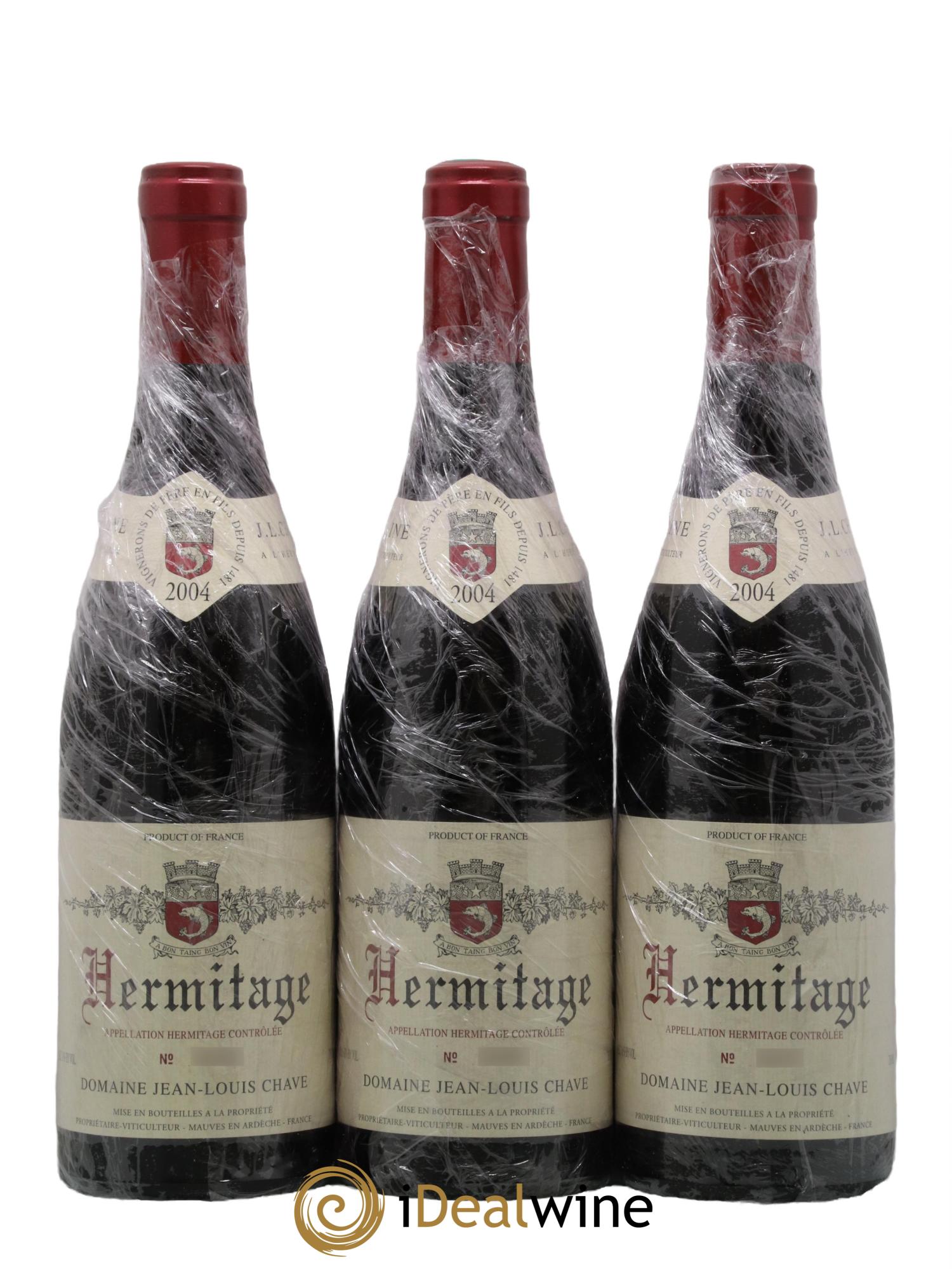 Hermitage Jean-Louis Chave 2004 - Lot de 3 bouteilles - 0