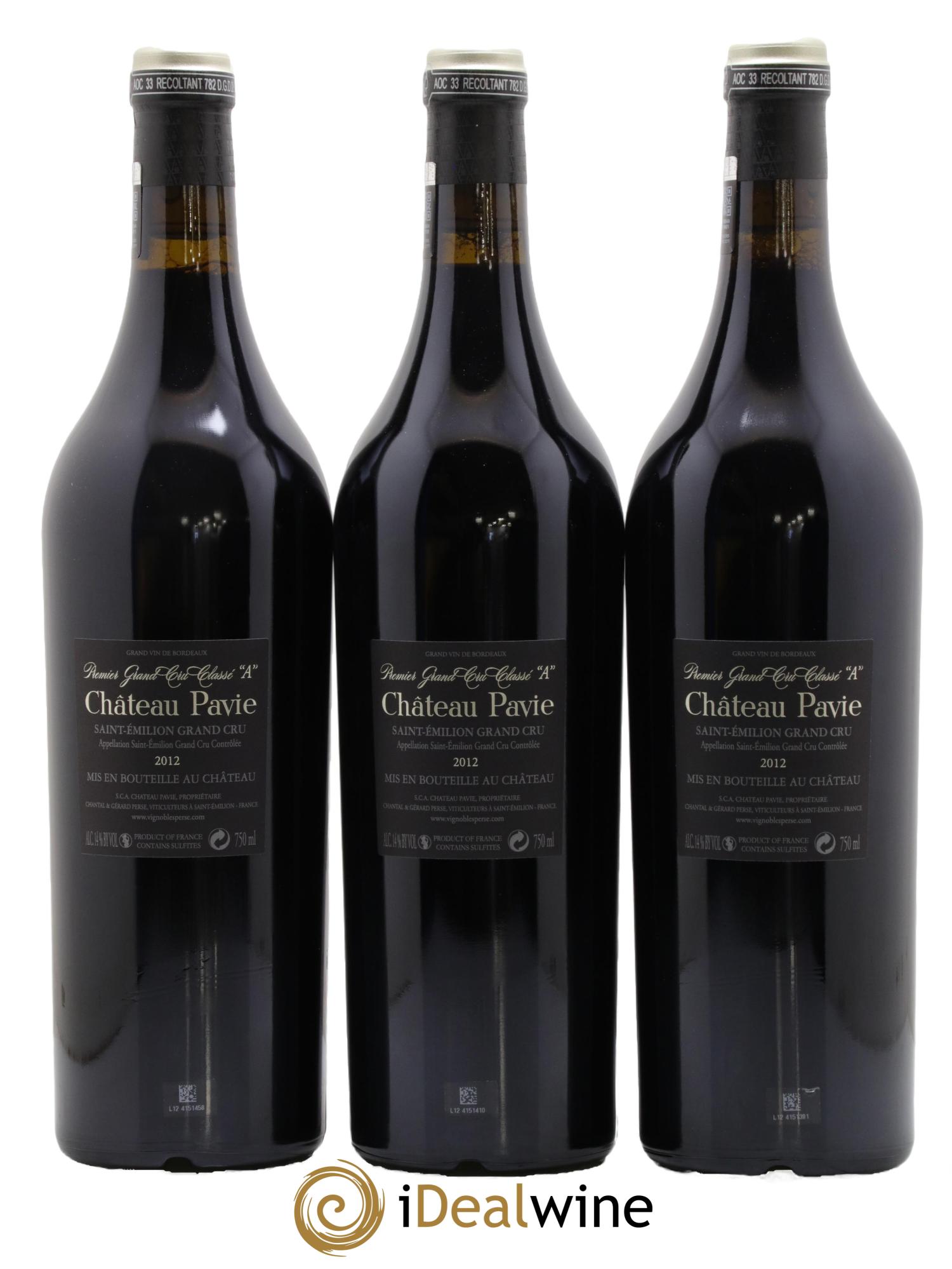 Château Pavie 1er Grand Cru Classé A 2012 - Posten von 3 Flaschen - 1