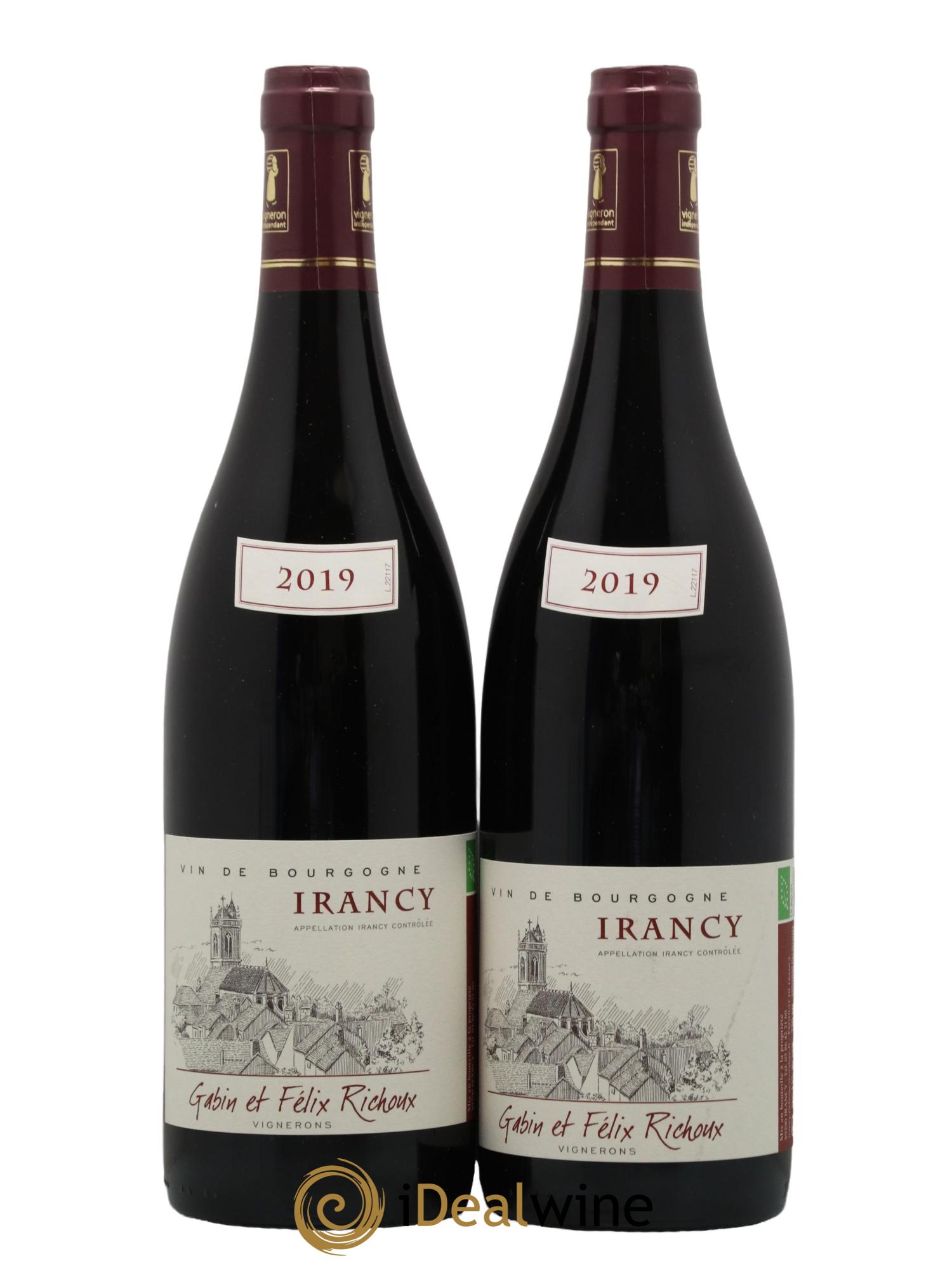 Irancy Gabin et Felix Richoux 2019 - Lot de 2 bouteilles - 0