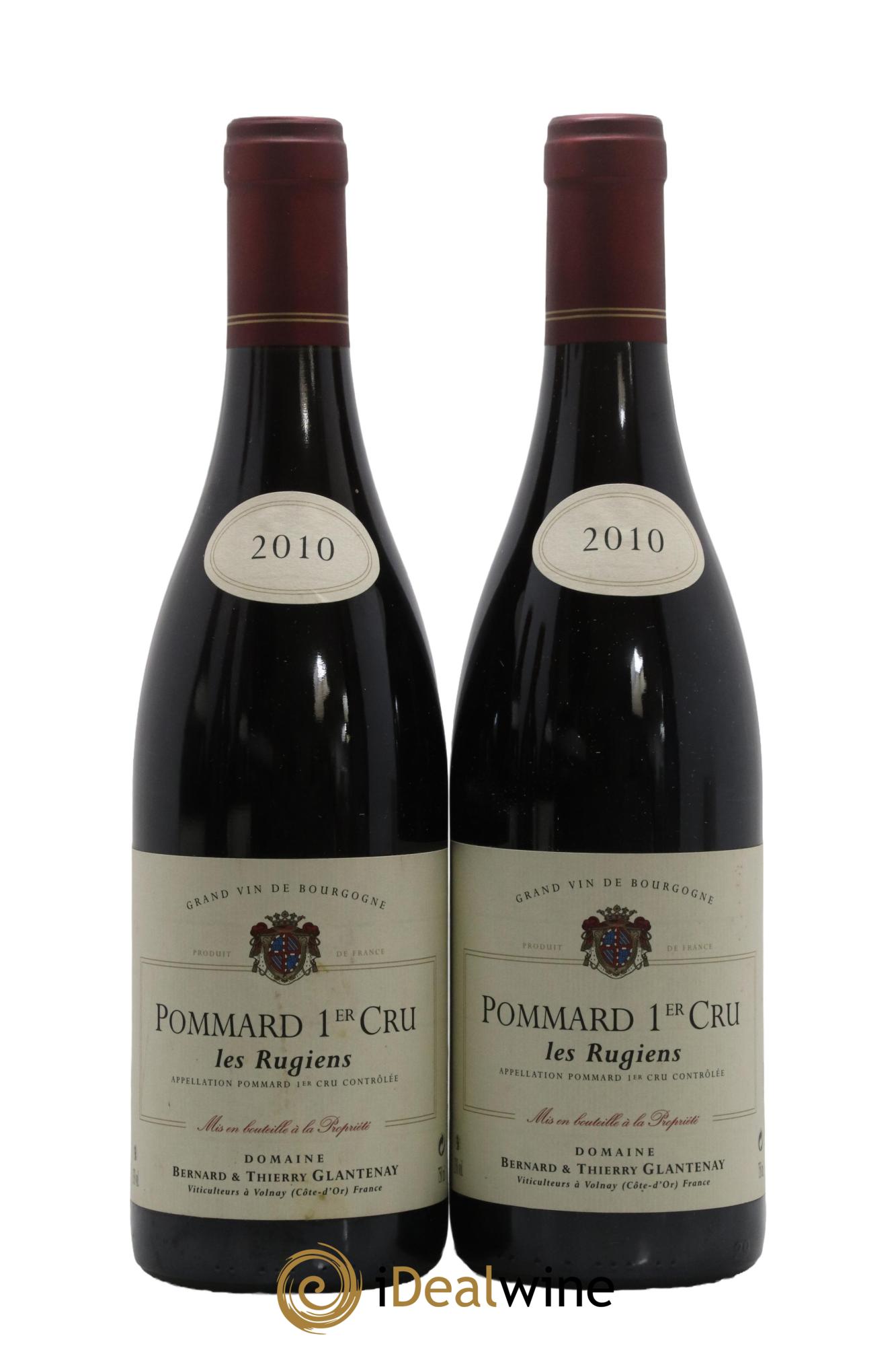 Pommard 1er Cru Rugiens Bernard et Thierry Glantenay 2010 - Lot de 2 bouteilles - 0