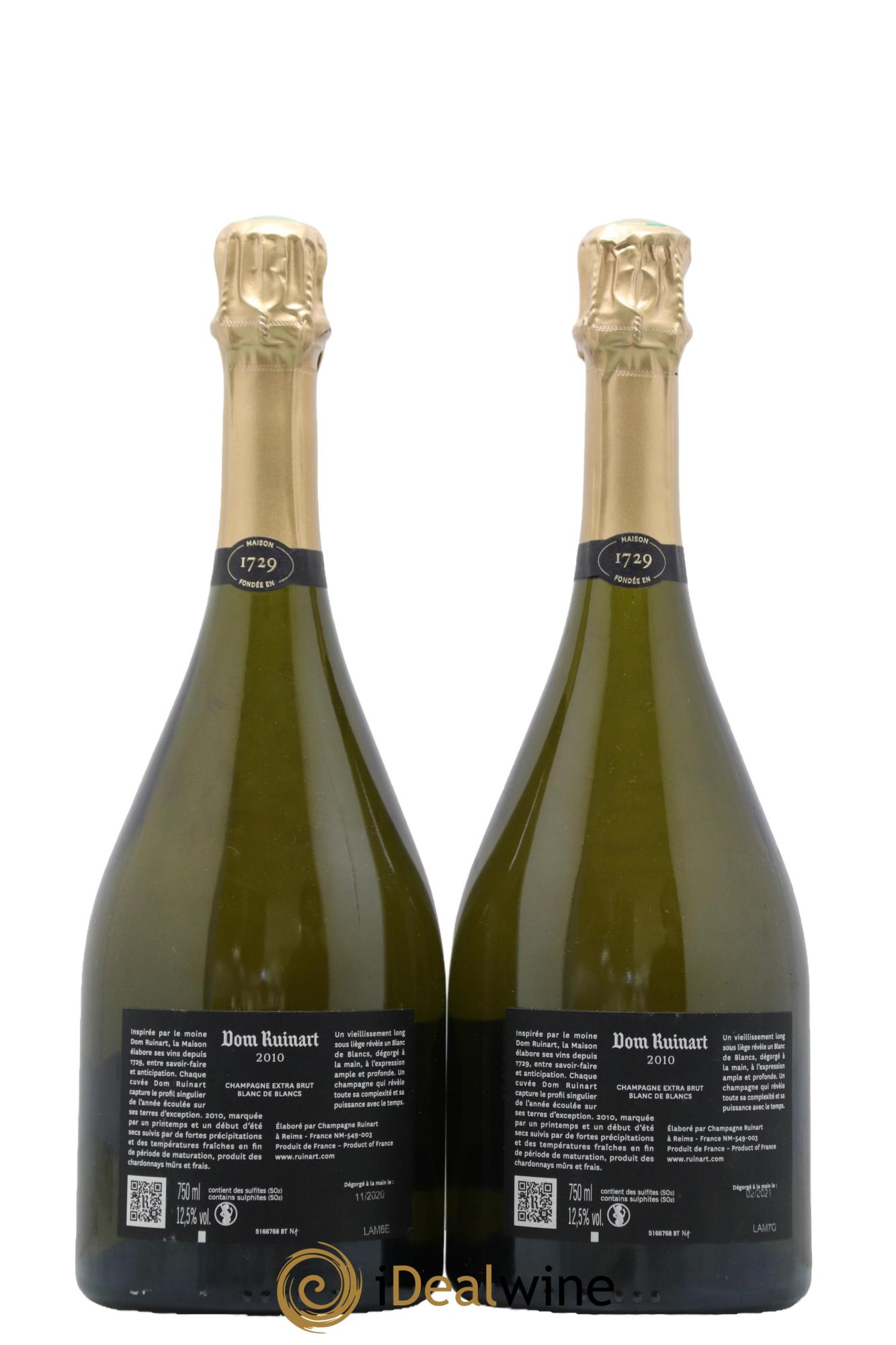Dom Ruinart Brut Ruinart 2010 - Lot of 2 bottles - 1