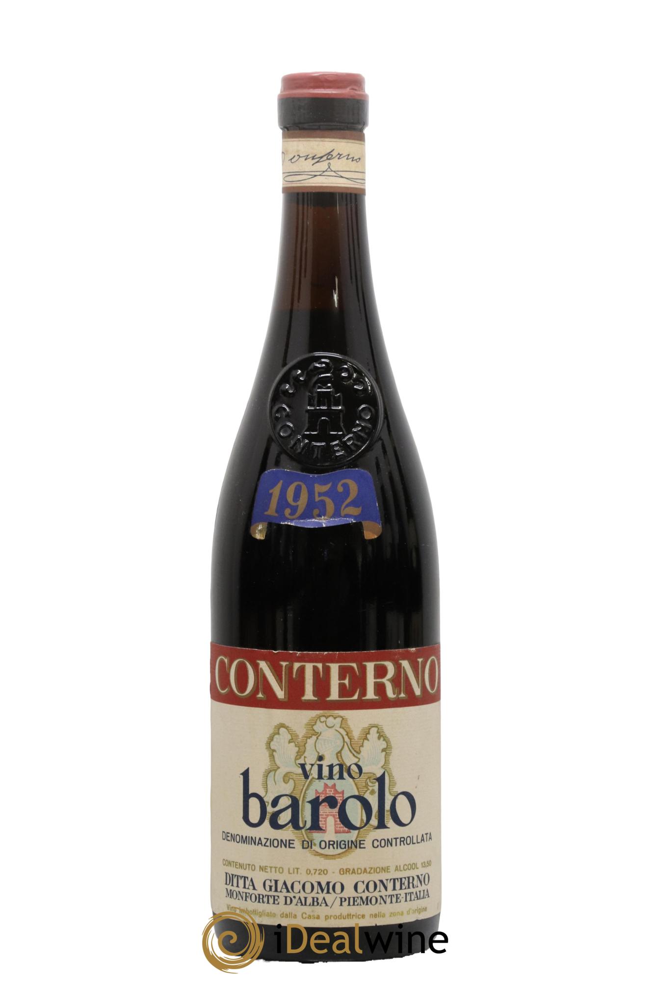 Barolo DOCG Giacomo Conterno 1952 - Lotto di 1 bottiglia - 0