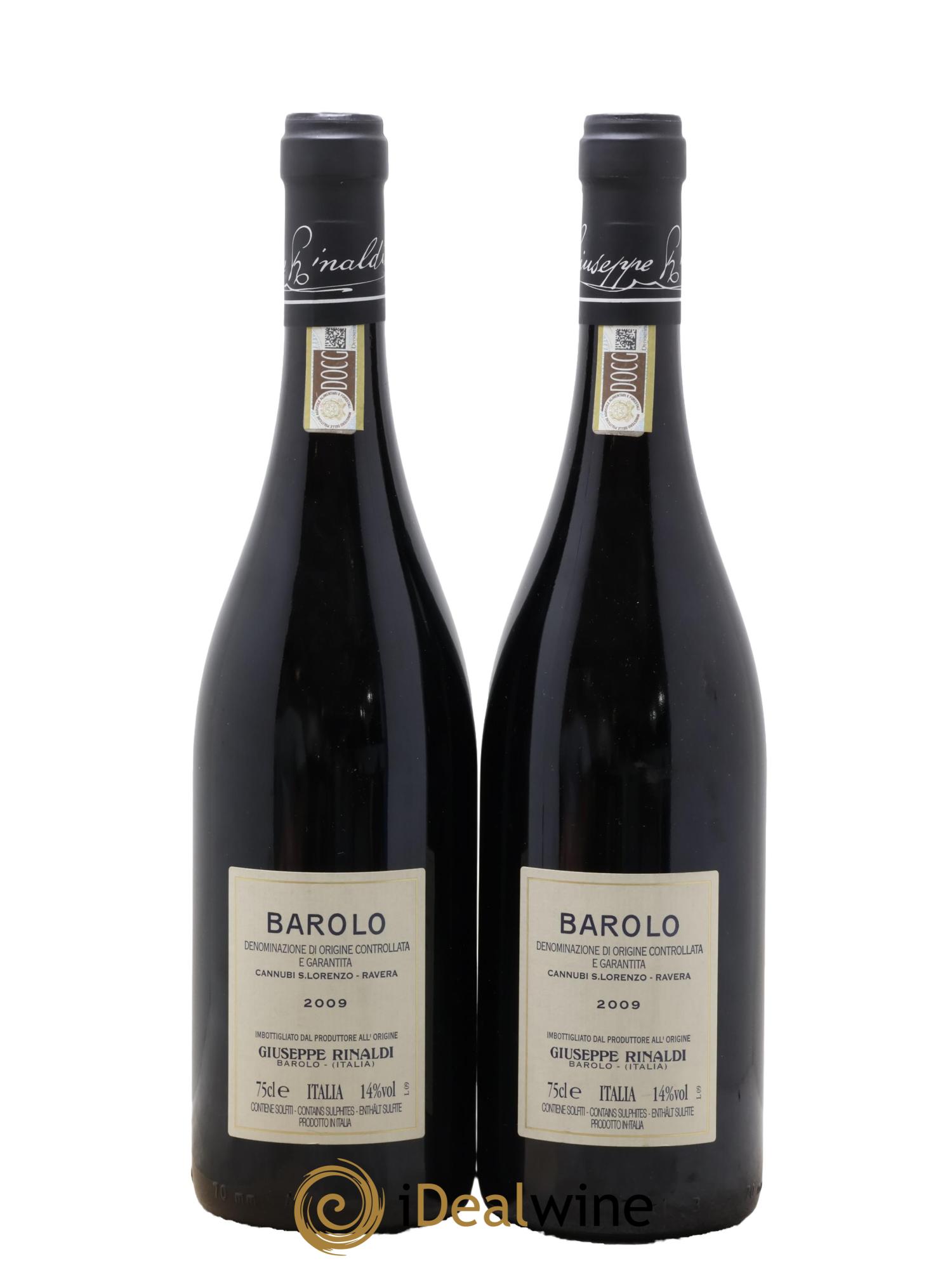 Barolo DOCG Cannubi San Lorenzo Ravera Giuseppe Rinaldi 2009 - Posten von 2 Flaschen - 1