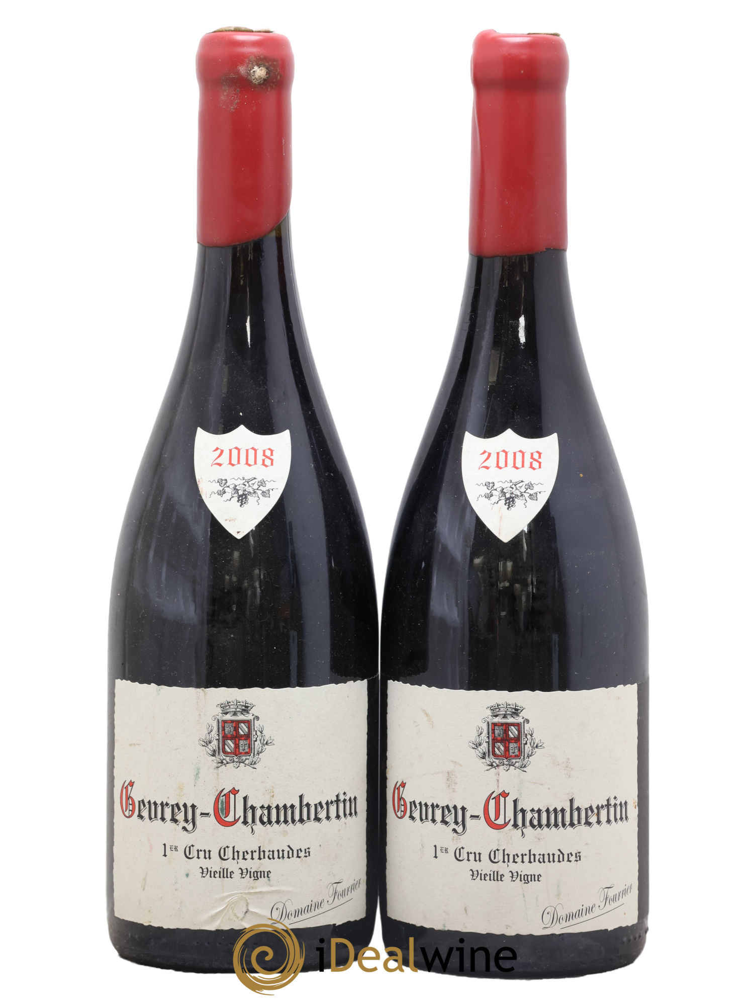 Gevrey-Chambertin 1er Cru Les Cherbaudes Vieille Vigne Fourrier (Domaine) 2008 - Lot de 2 bouteilles - 0