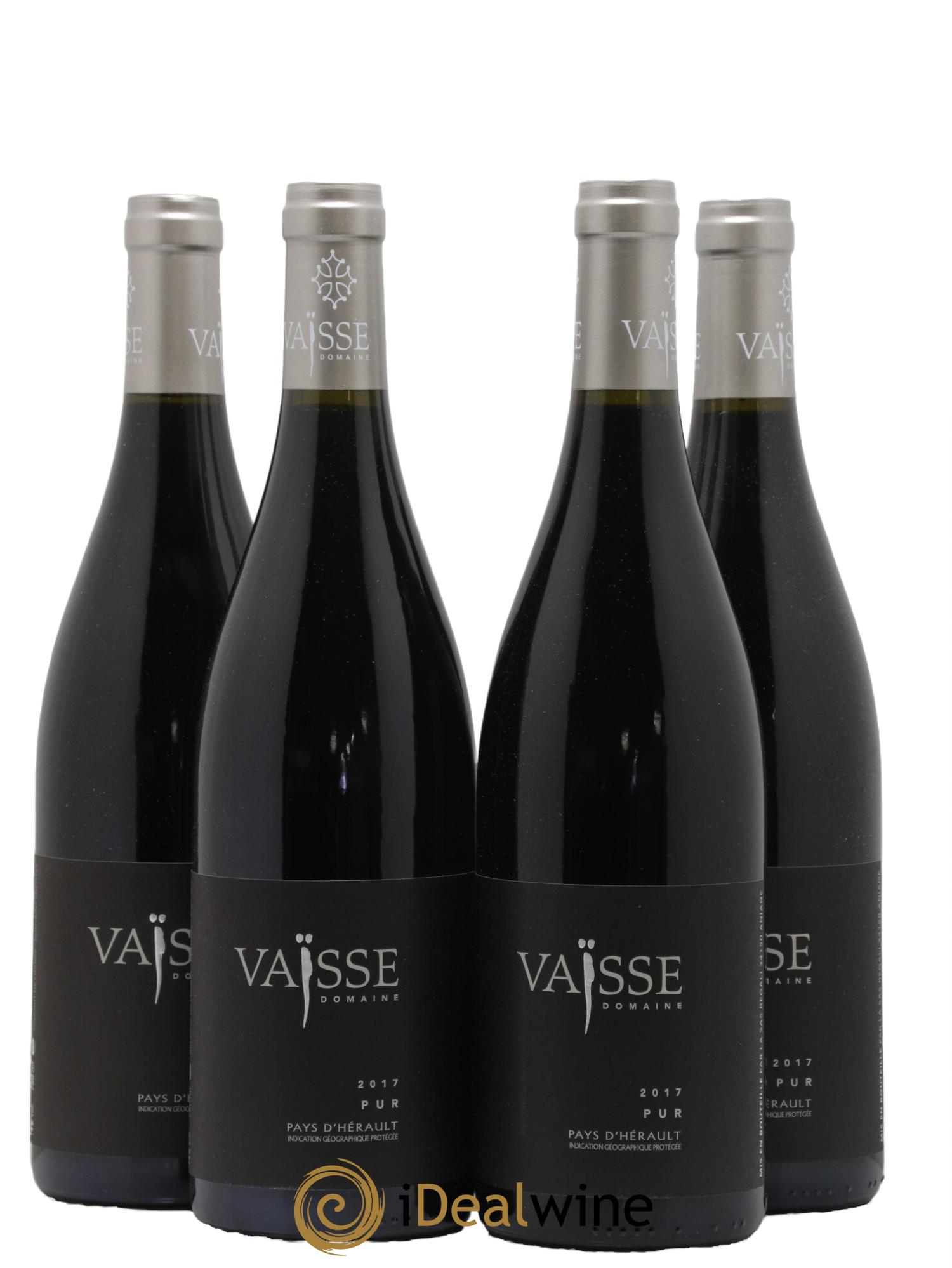 Pays d'Hérault Pur Vaisse (Domaine) 2017 - Lot de 4 bouteilles - 0
