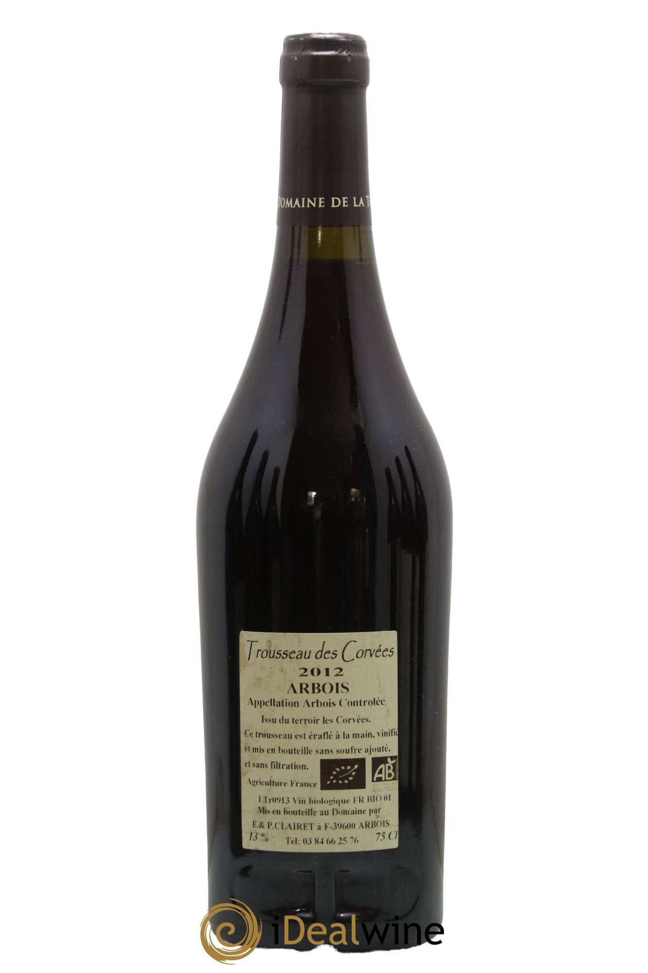 Arbois Trousseau des Corvées Domaine de la Tournelle 2012 - Posten von 1 Flasche - 1
