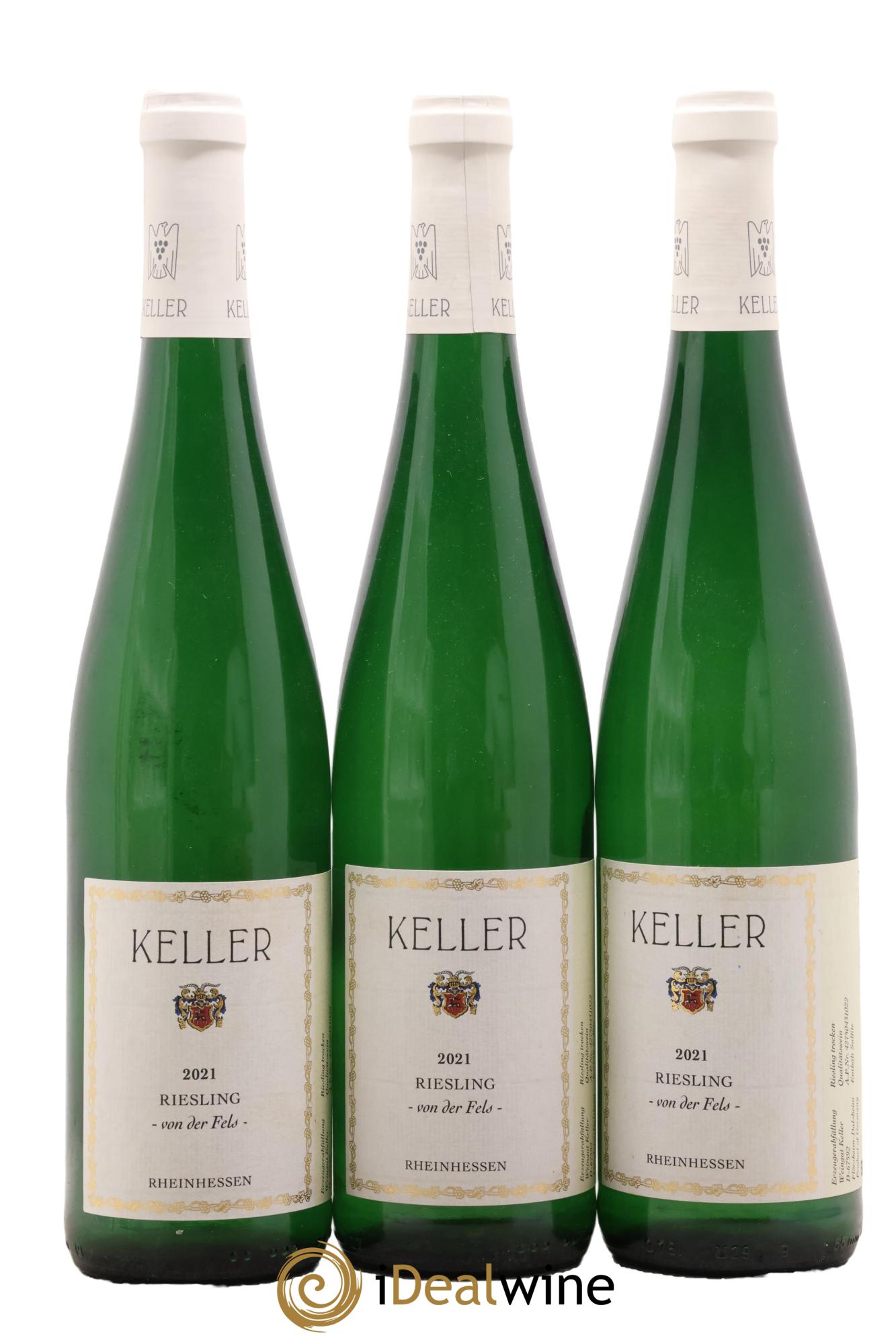Allemagne Rheinhessen Von der Fels Riesling Weingut Keller 2021 - Lot de 3 bouteilles - 0